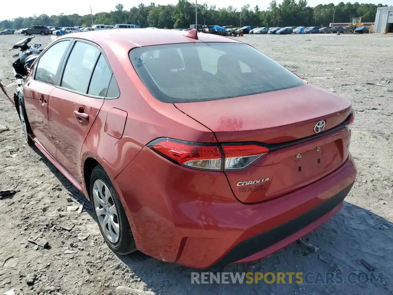 3 Photograph of a damaged car 5YFEPRAE2LP053177 TOYOTA COROLLA 2020