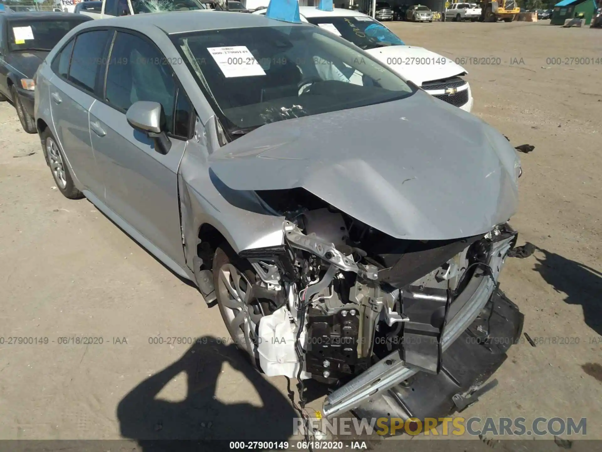 1 Photograph of a damaged car 5YFEPRAE2LP053258 TOYOTA COROLLA 2020