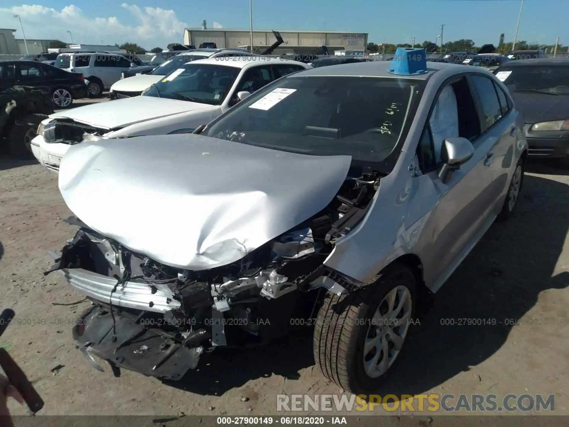 2 Photograph of a damaged car 5YFEPRAE2LP053258 TOYOTA COROLLA 2020