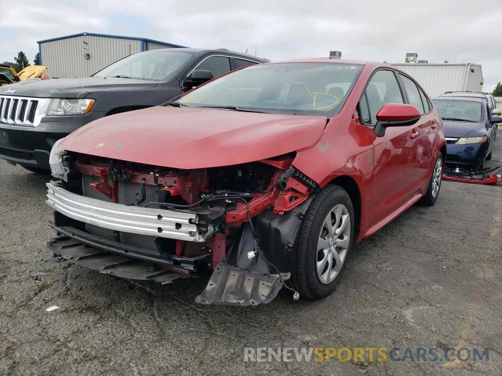 2 Photograph of a damaged car 5YFEPRAE2LP053664 TOYOTA COROLLA 2020