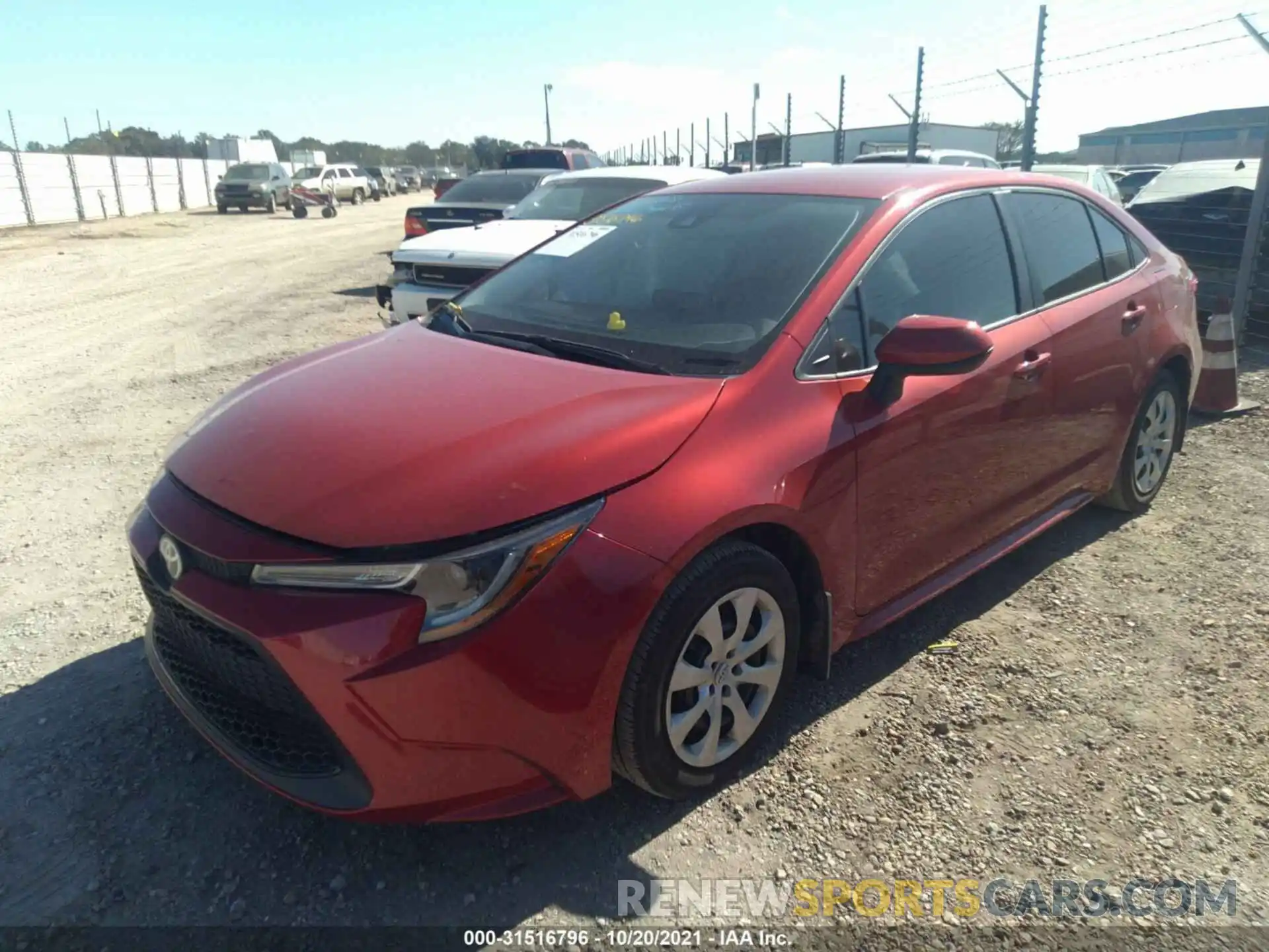 2 Photograph of a damaged car 5YFEPRAE2LP053910 TOYOTA COROLLA 2020