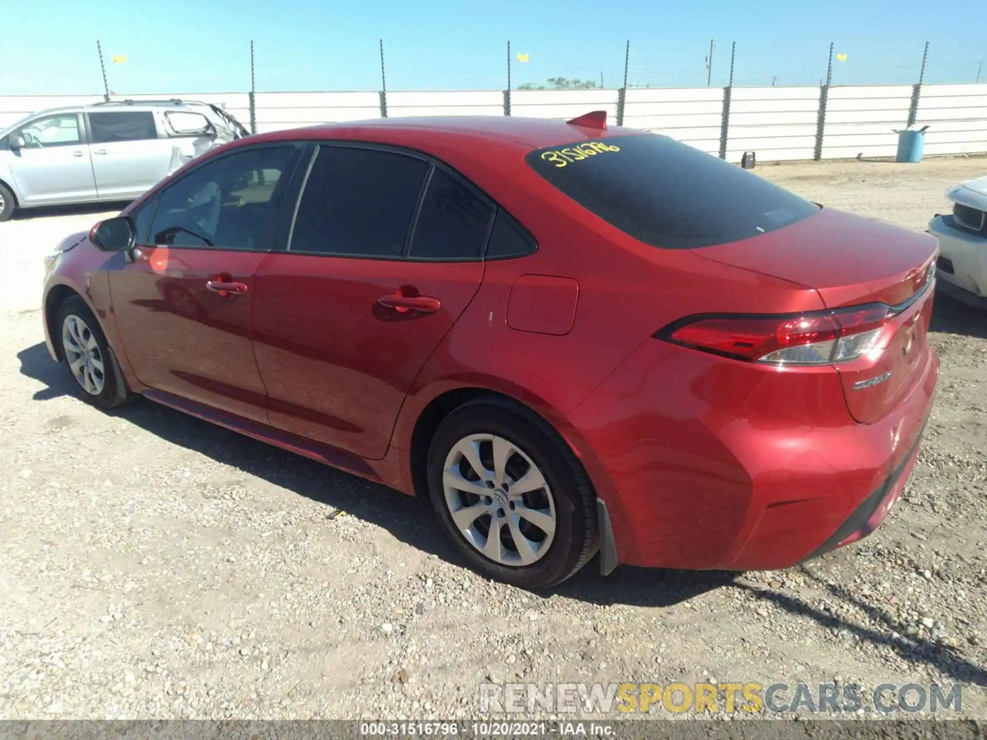 3 Photograph of a damaged car 5YFEPRAE2LP053910 TOYOTA COROLLA 2020