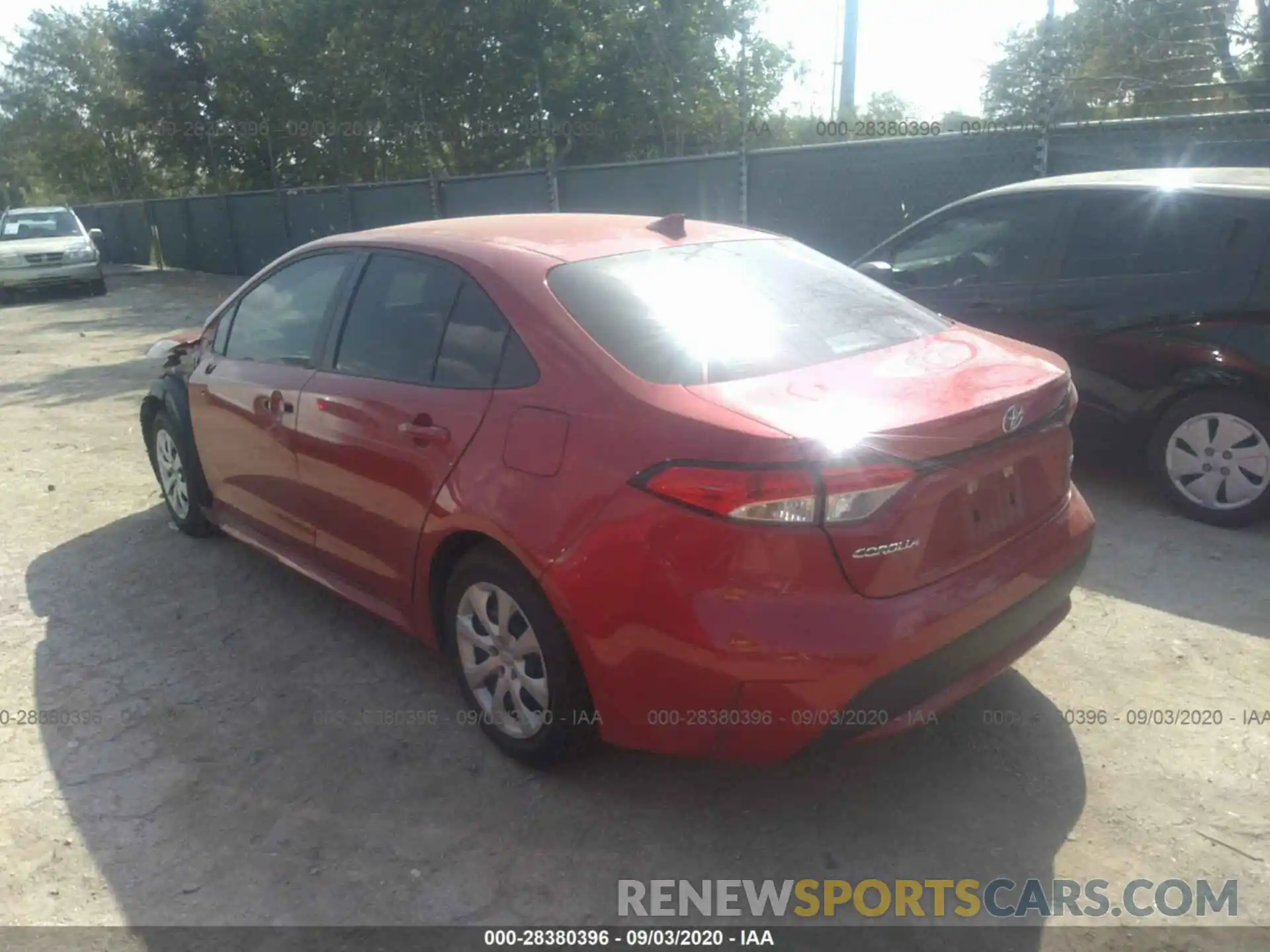 3 Photograph of a damaged car 5YFEPRAE2LP056273 TOYOTA COROLLA 2020