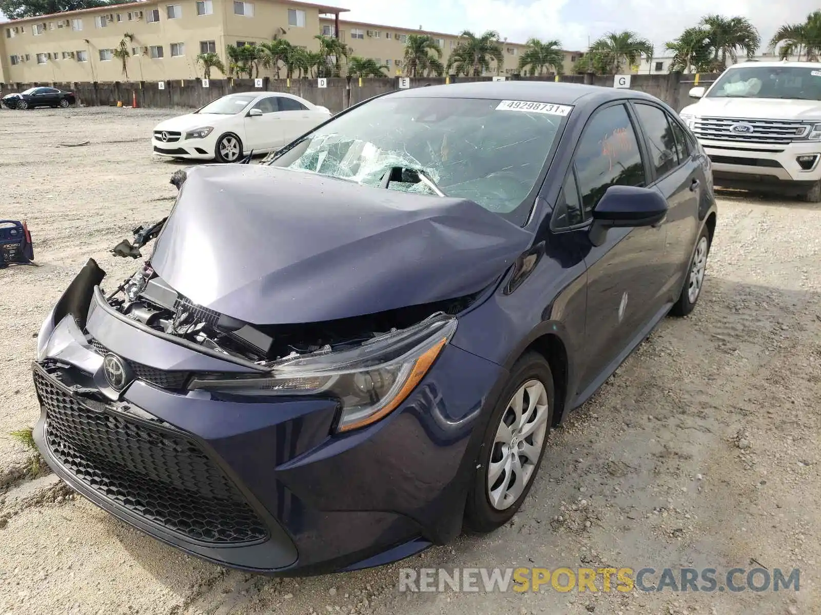 2 Photograph of a damaged car 5YFEPRAE2LP057133 TOYOTA COROLLA 2020