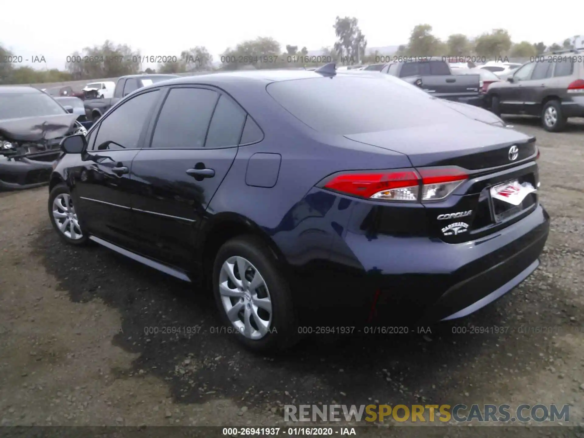 3 Photograph of a damaged car 5YFEPRAE2LP059741 TOYOTA COROLLA 2020