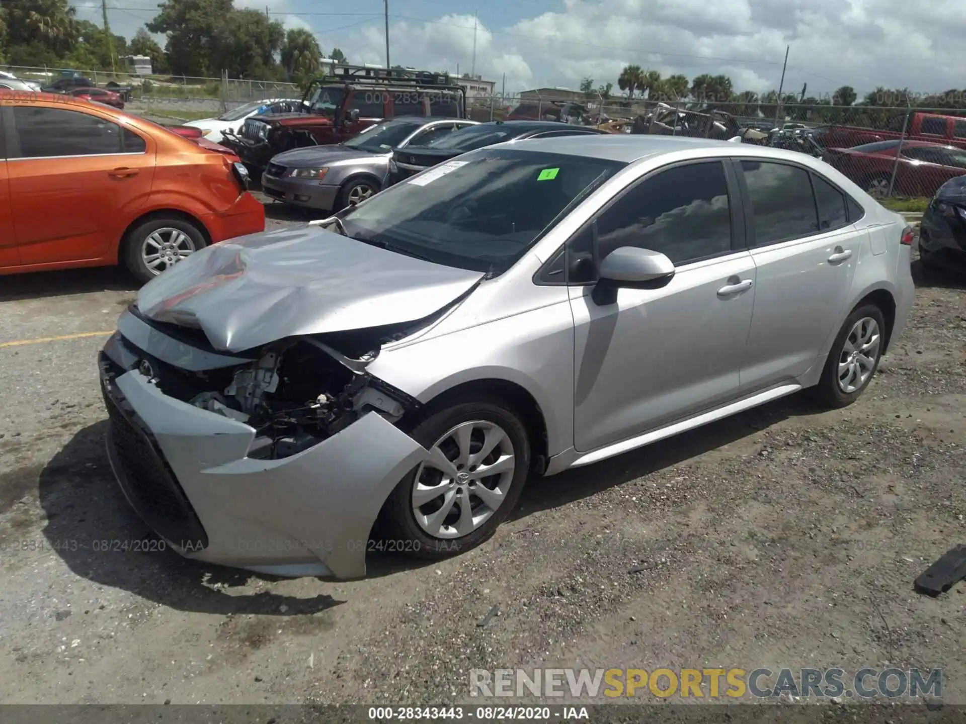 2 Photograph of a damaged car 5YFEPRAE2LP060243 TOYOTA COROLLA 2020