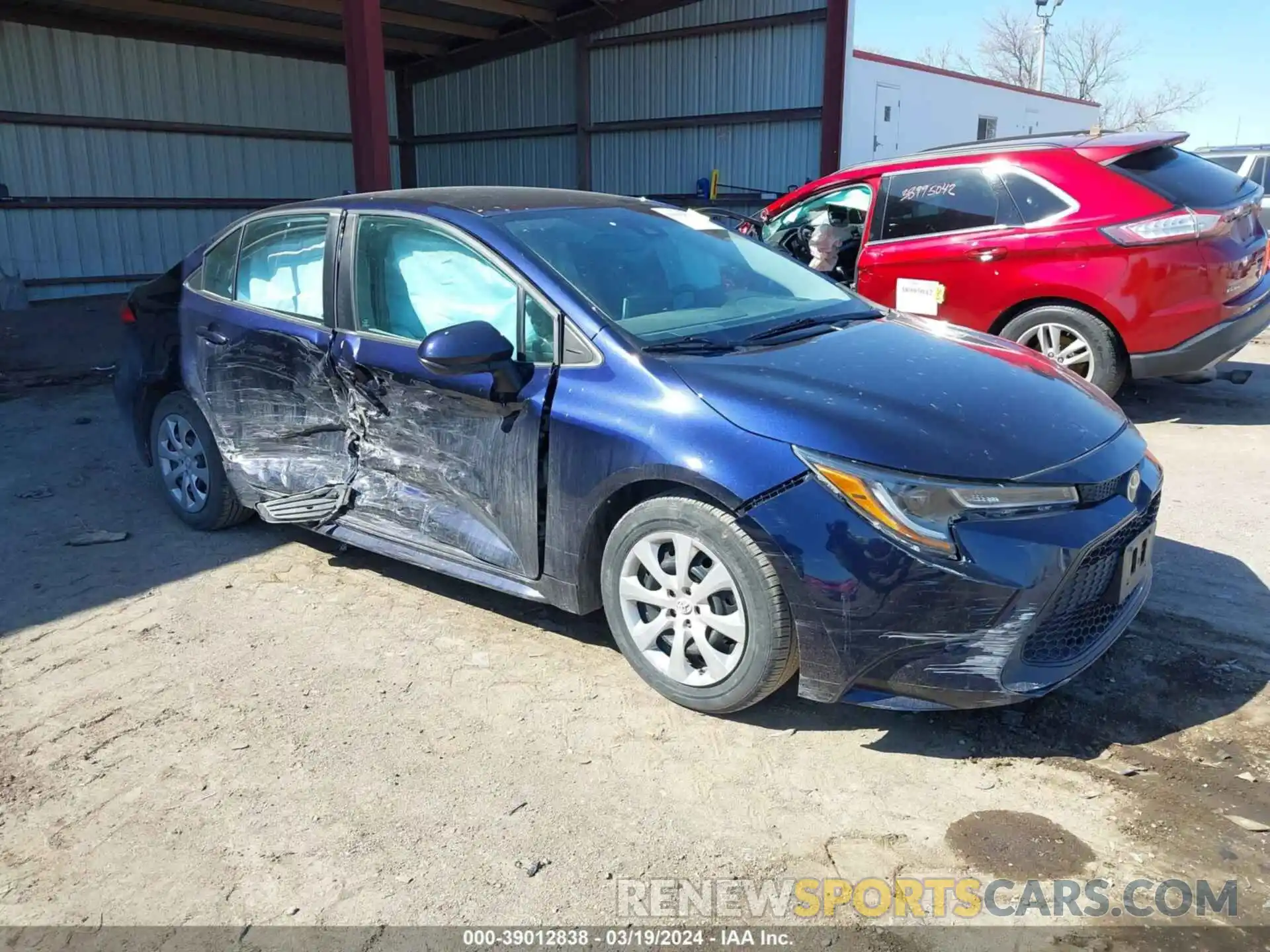 1 Photograph of a damaged car 5YFEPRAE2LP062171 TOYOTA COROLLA 2020