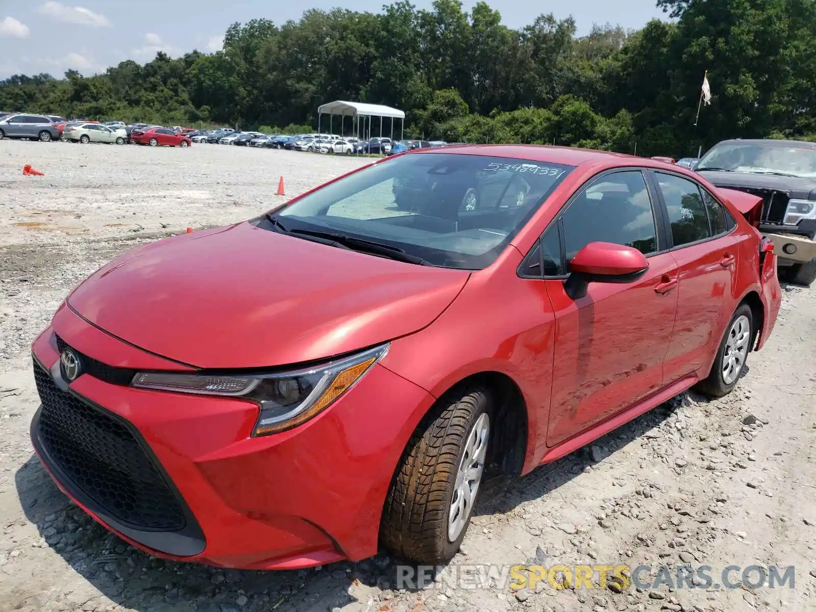 2 Photograph of a damaged car 5YFEPRAE2LP062333 TOYOTA COROLLA 2020