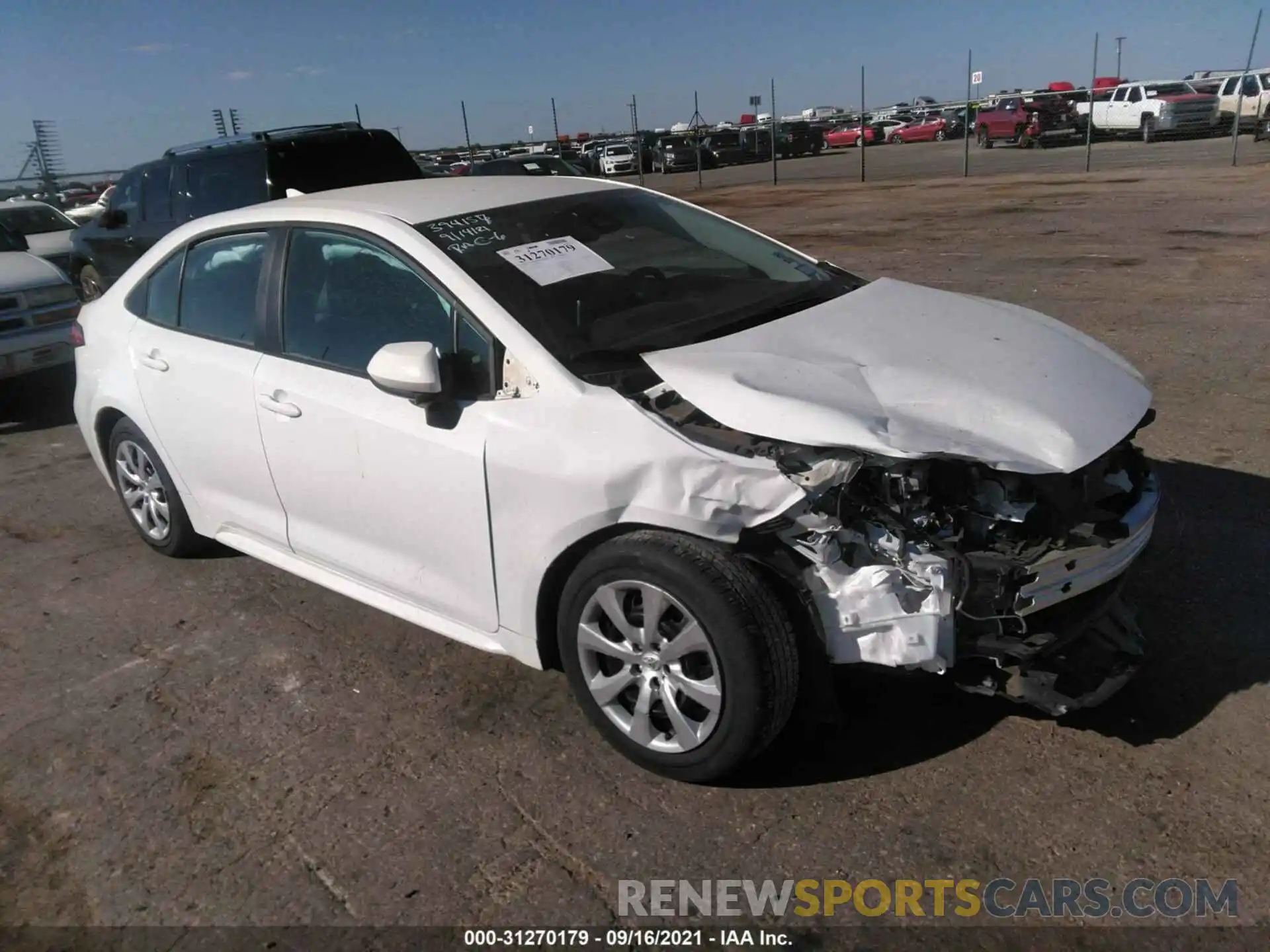 1 Photograph of a damaged car 5YFEPRAE2LP063790 TOYOTA COROLLA 2020