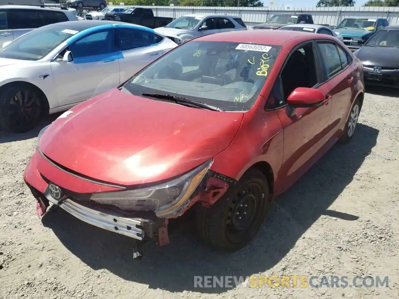 2 Photograph of a damaged car 5YFEPRAE2LP064664 TOYOTA COROLLA 2020