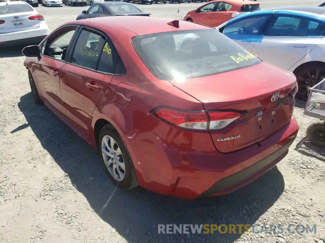 3 Photograph of a damaged car 5YFEPRAE2LP064664 TOYOTA COROLLA 2020