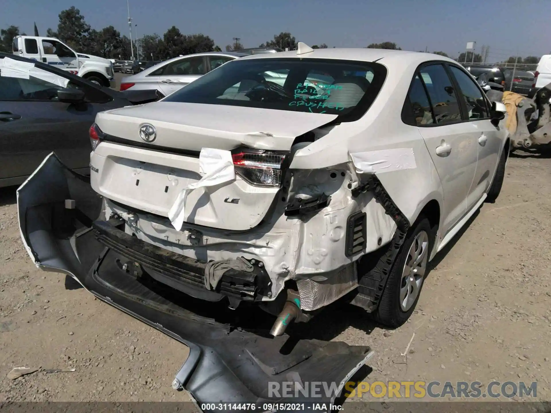 4 Photograph of a damaged car 5YFEPRAE2LP065247 TOYOTA COROLLA 2020