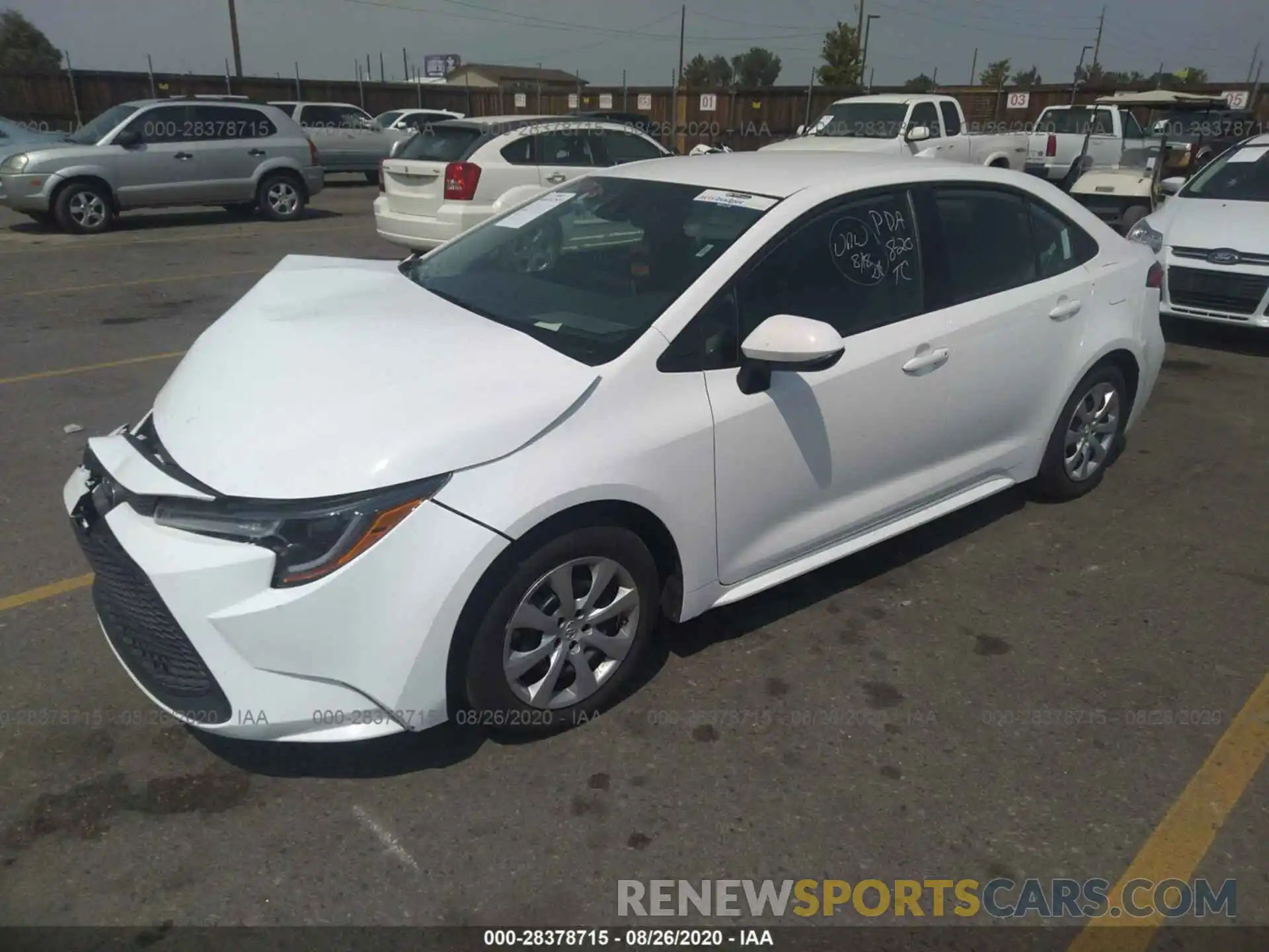 2 Photograph of a damaged car 5YFEPRAE2LP067015 TOYOTA COROLLA 2020