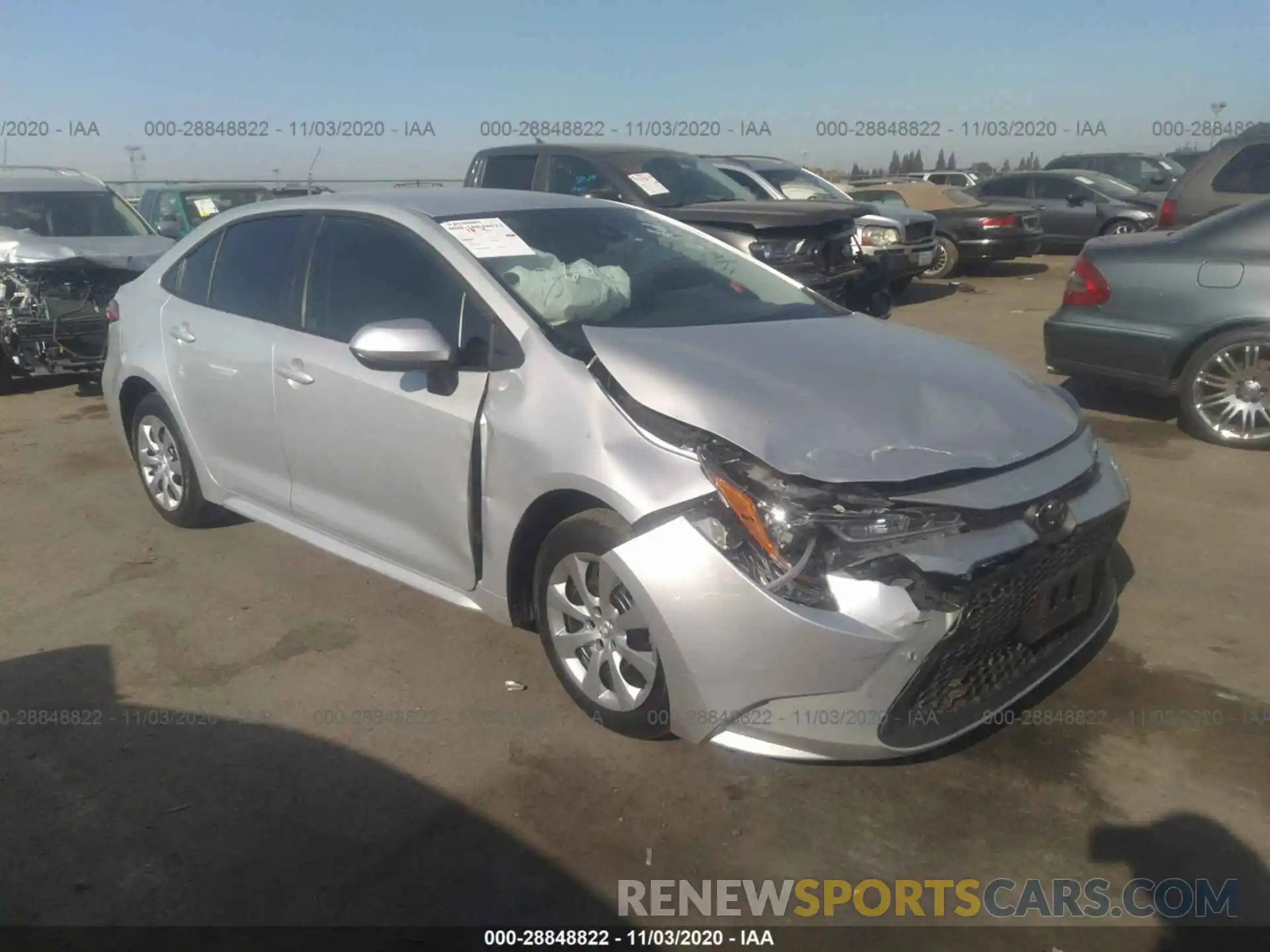 1 Photograph of a damaged car 5YFEPRAE2LP067029 TOYOTA COROLLA 2020