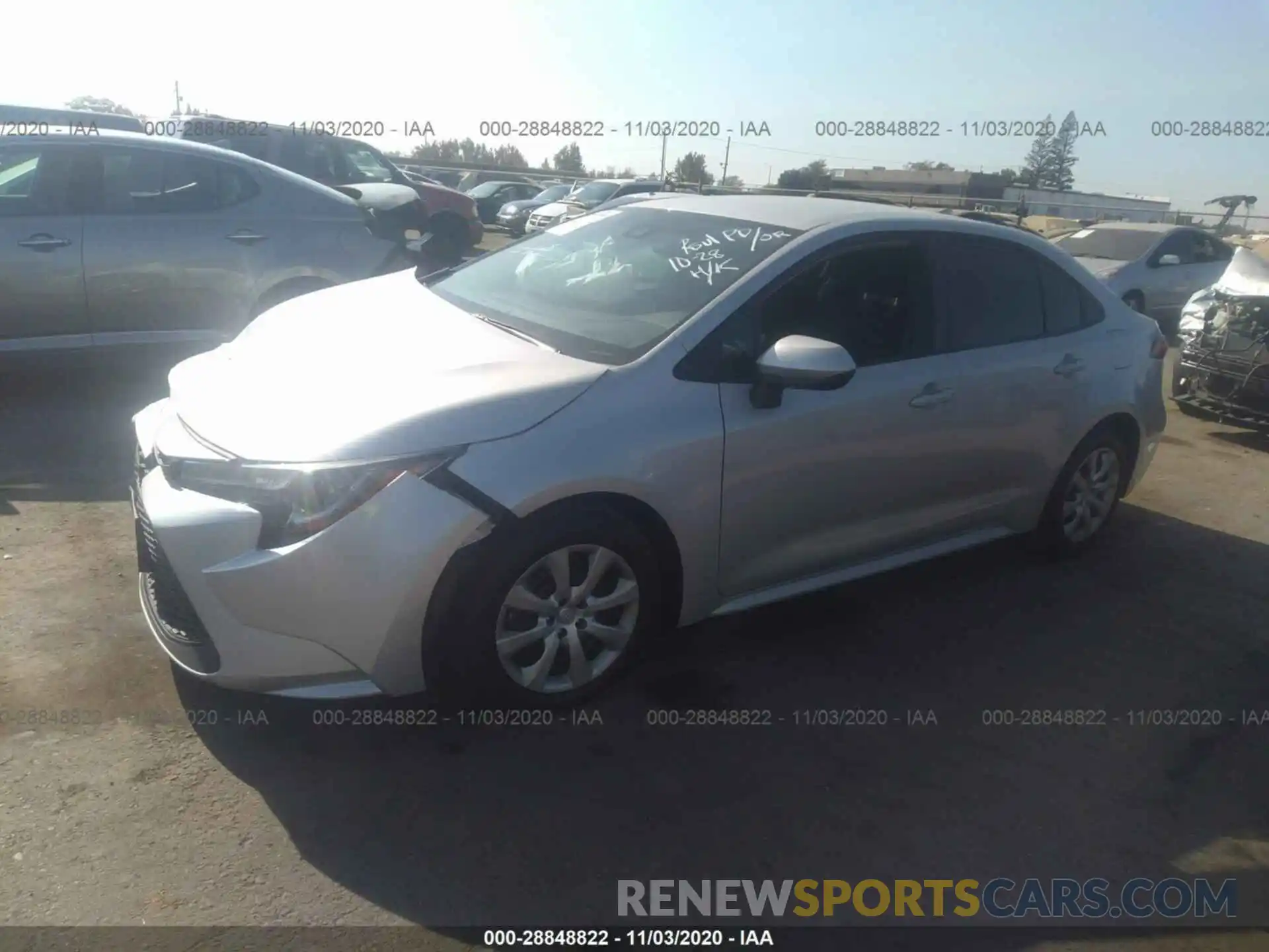 2 Photograph of a damaged car 5YFEPRAE2LP067029 TOYOTA COROLLA 2020