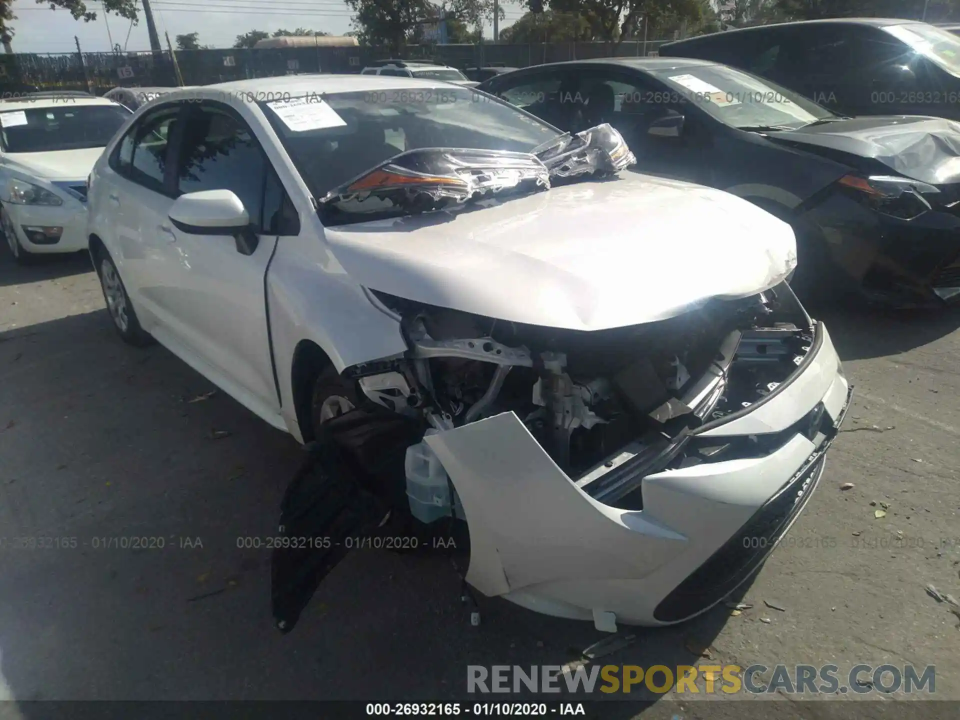 1 Photograph of a damaged car 5YFEPRAE2LP067290 TOYOTA COROLLA 2020