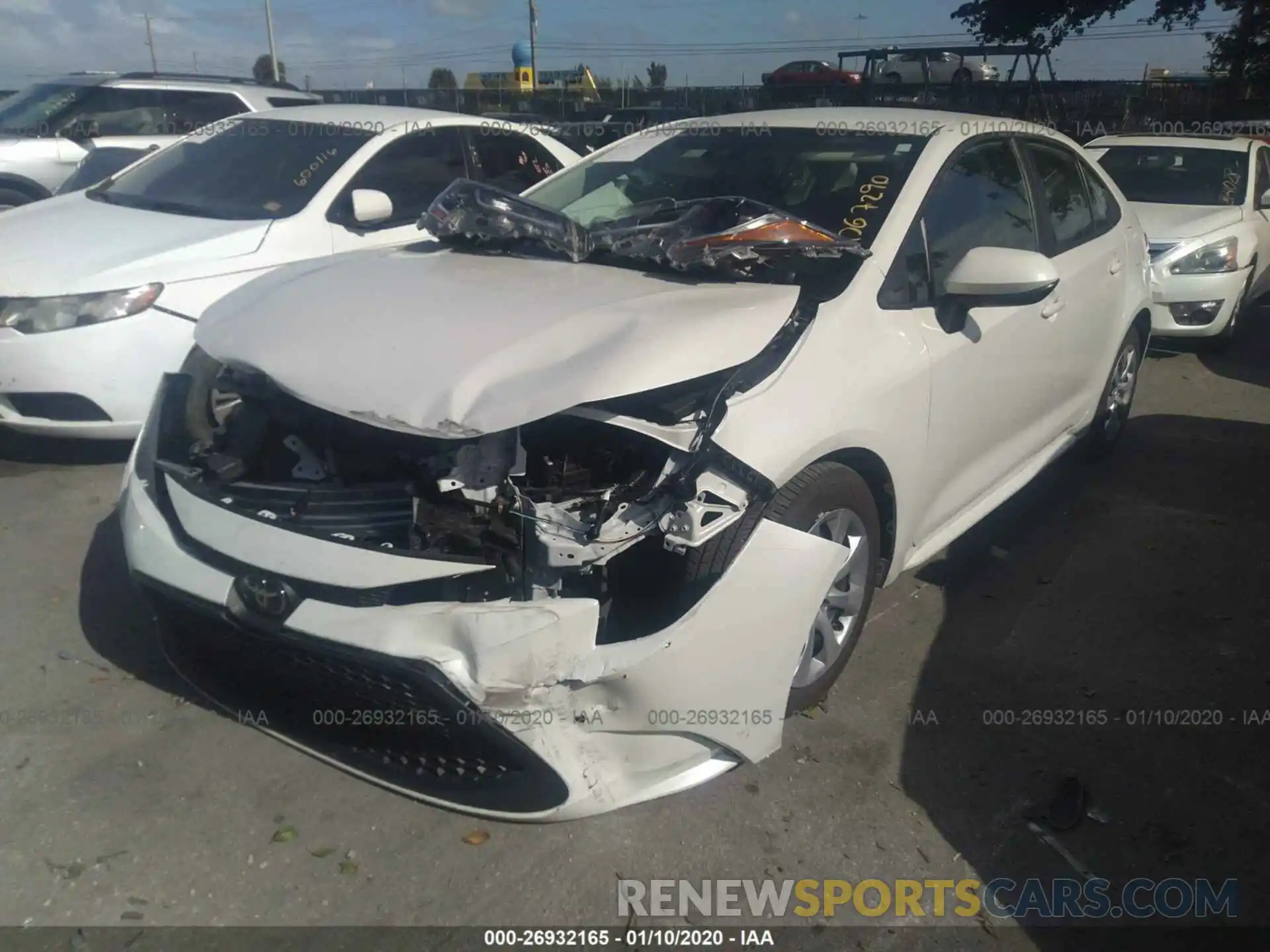 2 Photograph of a damaged car 5YFEPRAE2LP067290 TOYOTA COROLLA 2020