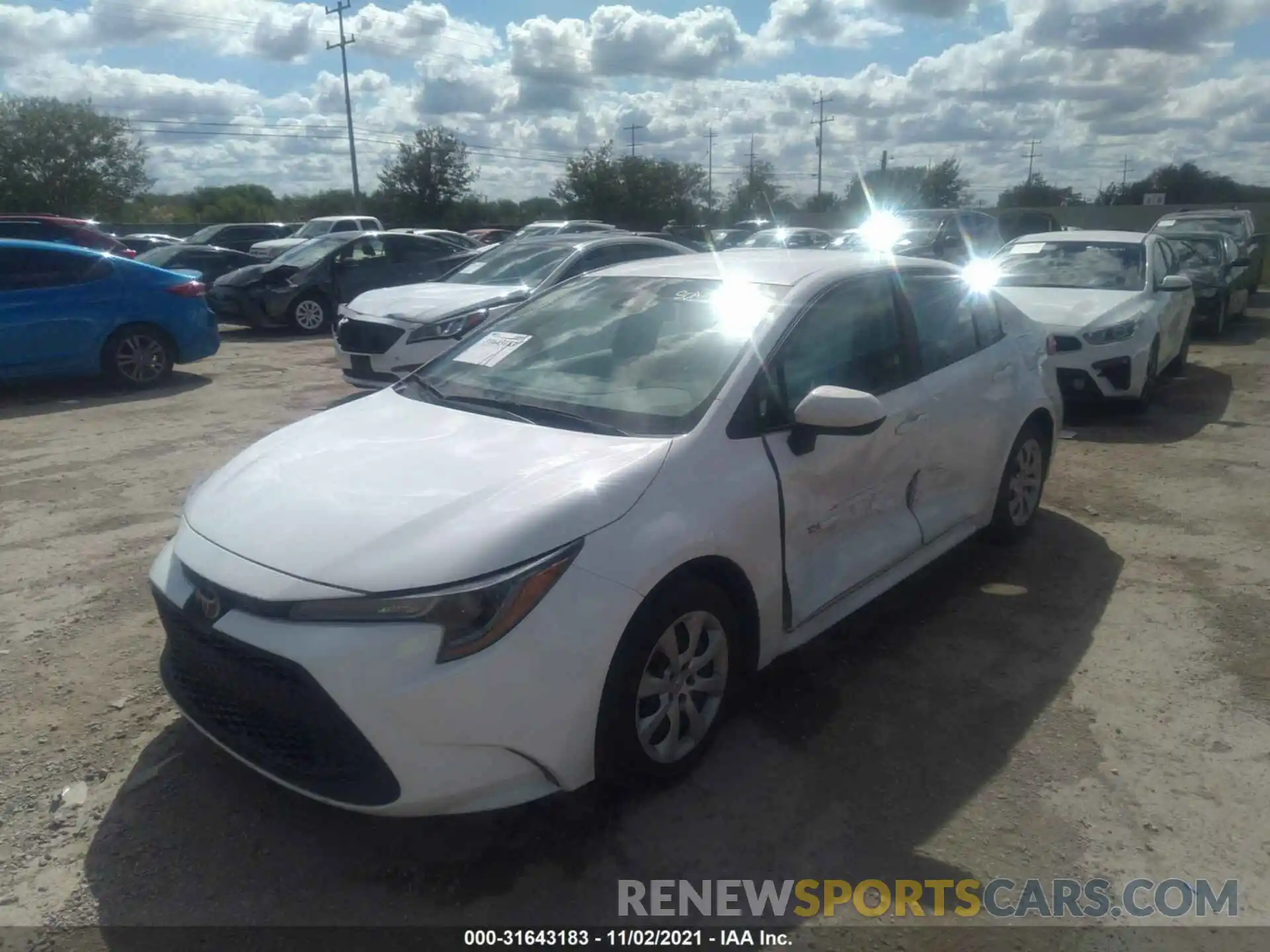 2 Photograph of a damaged car 5YFEPRAE2LP068049 TOYOTA COROLLA 2020