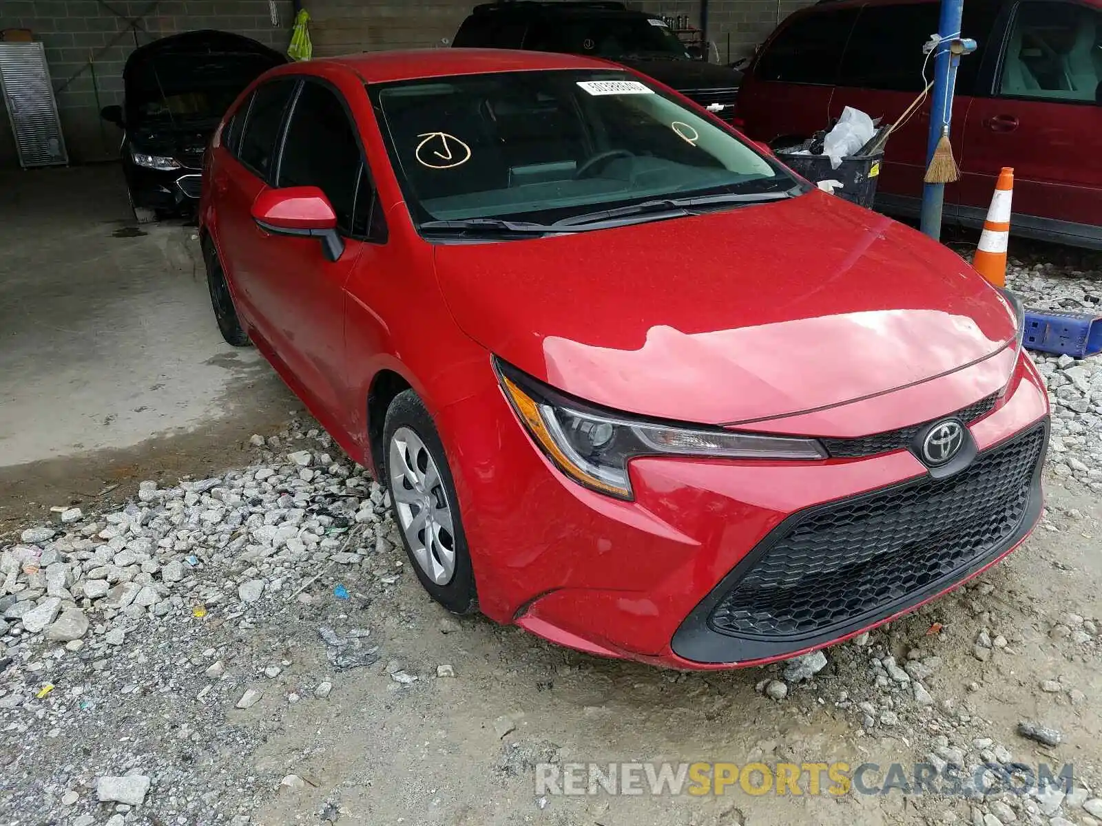 1 Photograph of a damaged car 5YFEPRAE2LP069704 TOYOTA COROLLA 2020