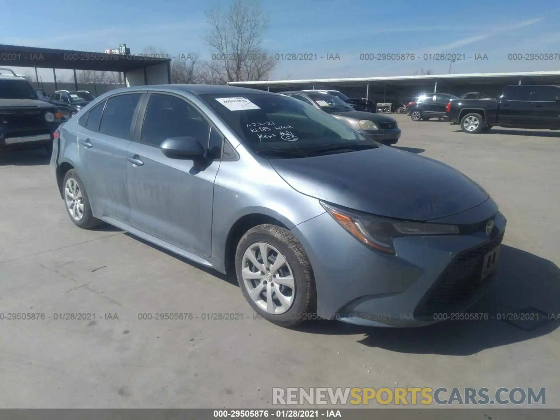 1 Photograph of a damaged car 5YFEPRAE2LP072442 TOYOTA COROLLA 2020