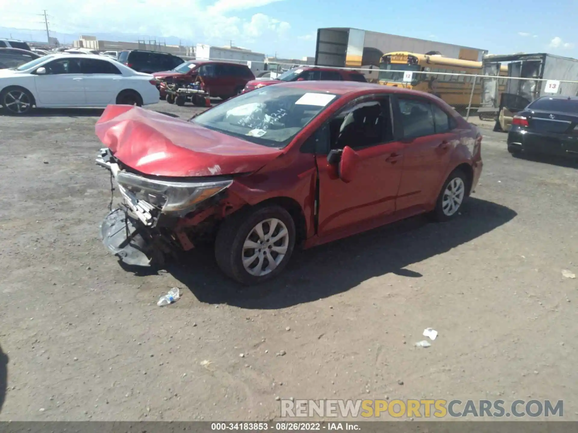 2 Photograph of a damaged car 5YFEPRAE2LP072585 TOYOTA COROLLA 2020