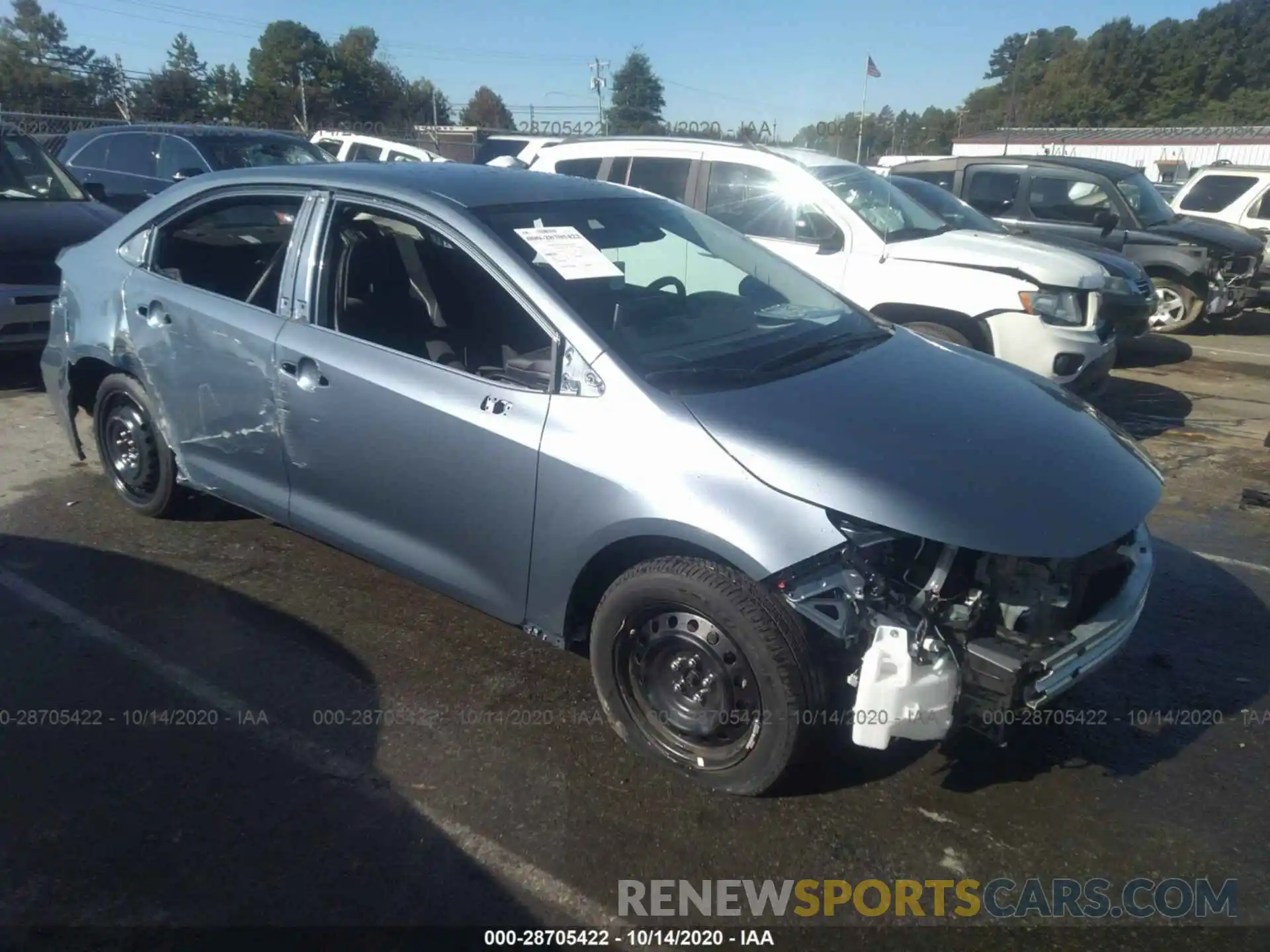 1 Photograph of a damaged car 5YFEPRAE2LP073493 TOYOTA COROLLA 2020