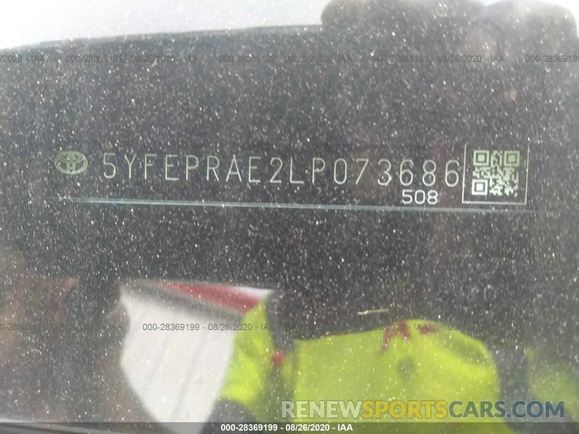 9 Photograph of a damaged car 5YFEPRAE2LP073686 TOYOTA COROLLA 2020