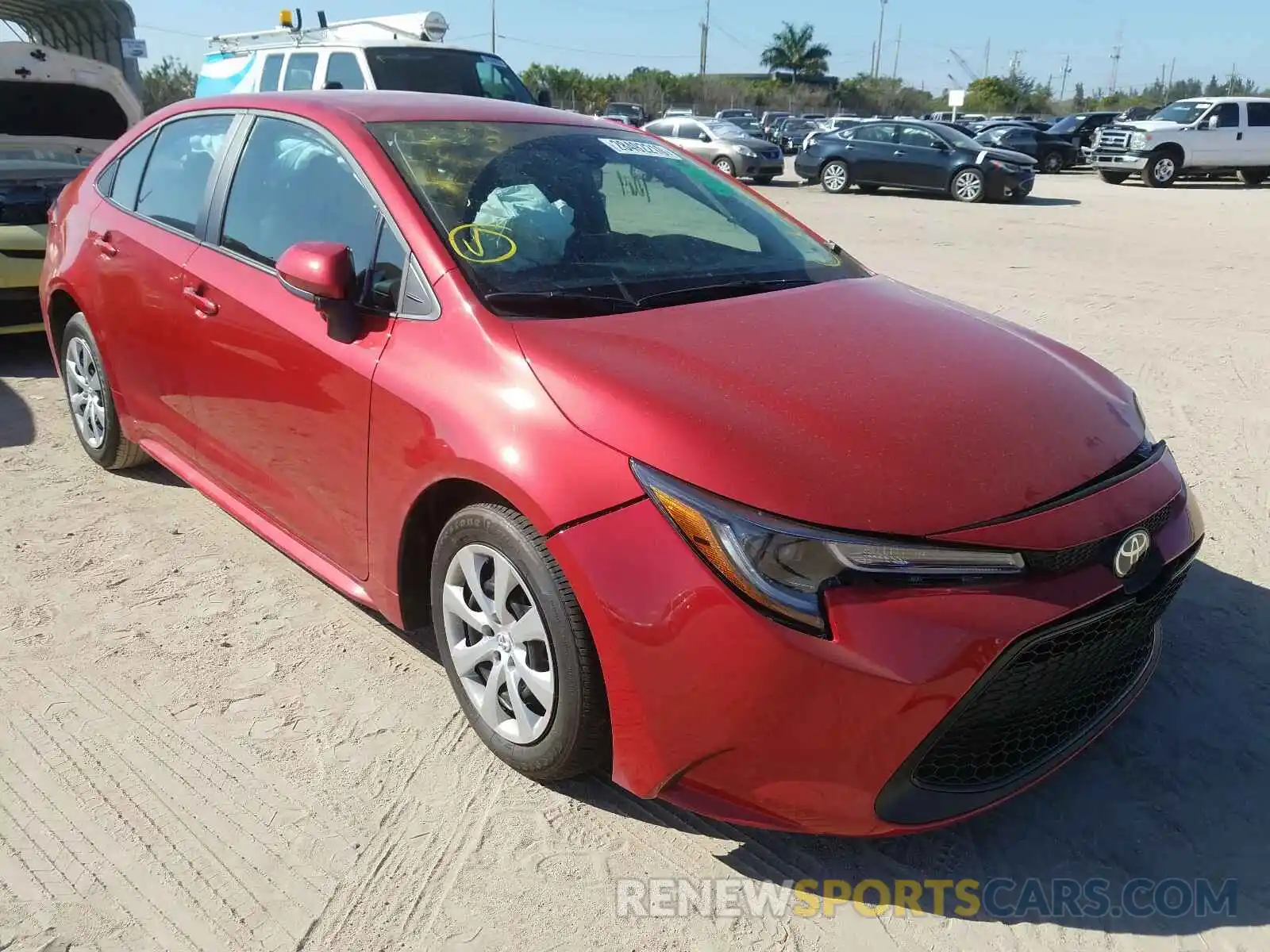 1 Photograph of a damaged car 5YFEPRAE2LP073736 TOYOTA COROLLA 2020