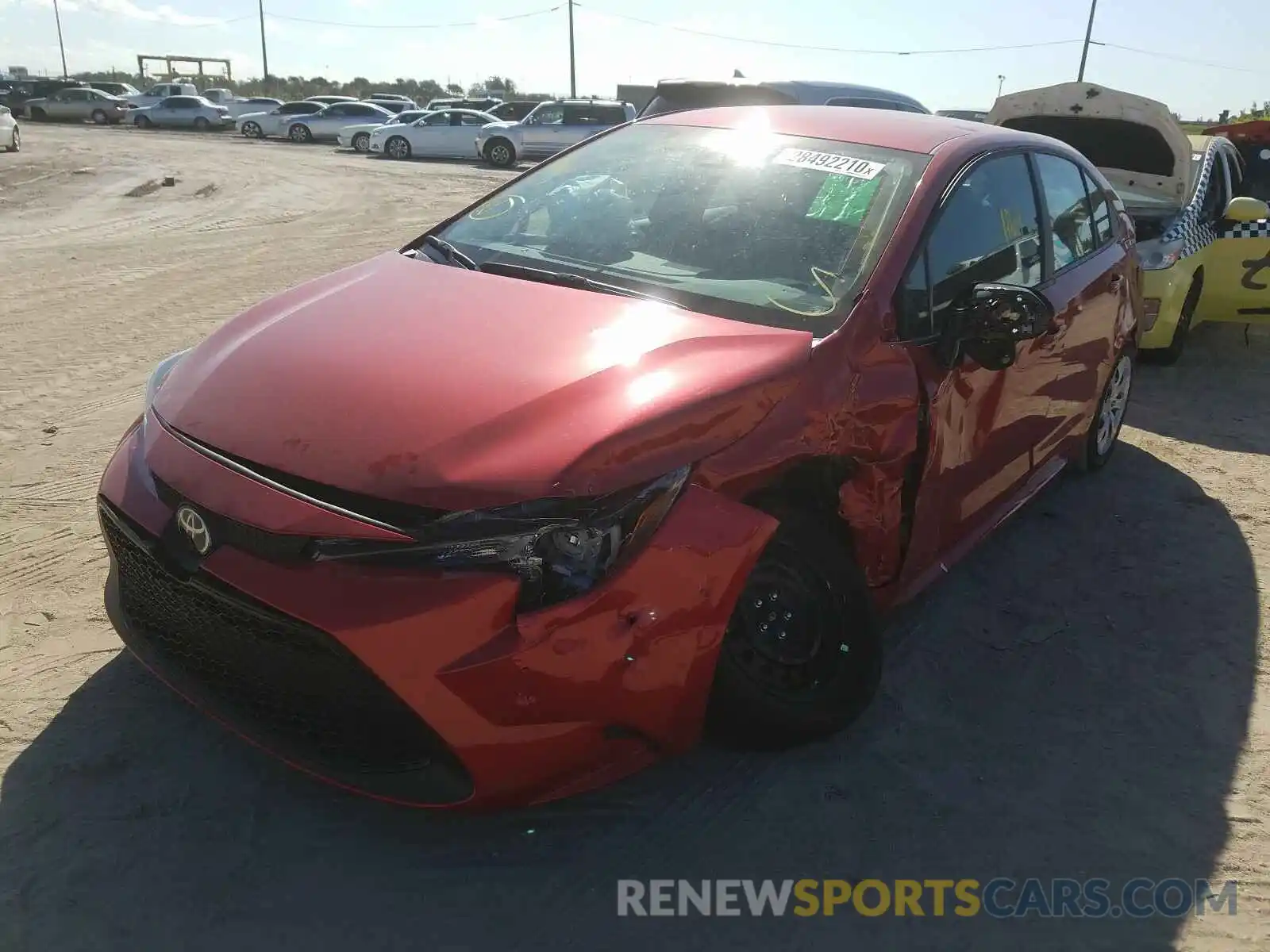 2 Photograph of a damaged car 5YFEPRAE2LP073736 TOYOTA COROLLA 2020