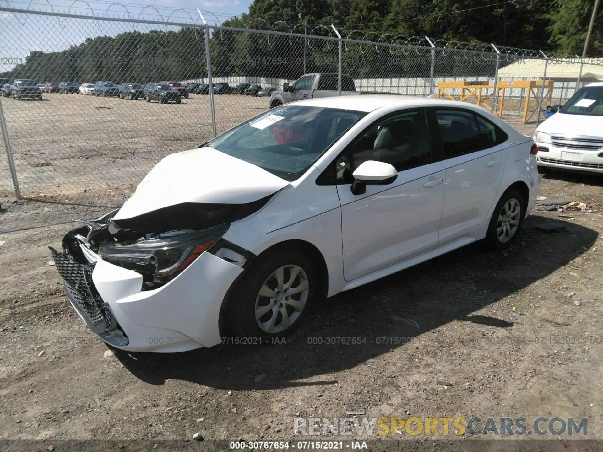 2 Photograph of a damaged car 5YFEPRAE2LP074787 TOYOTA COROLLA 2020