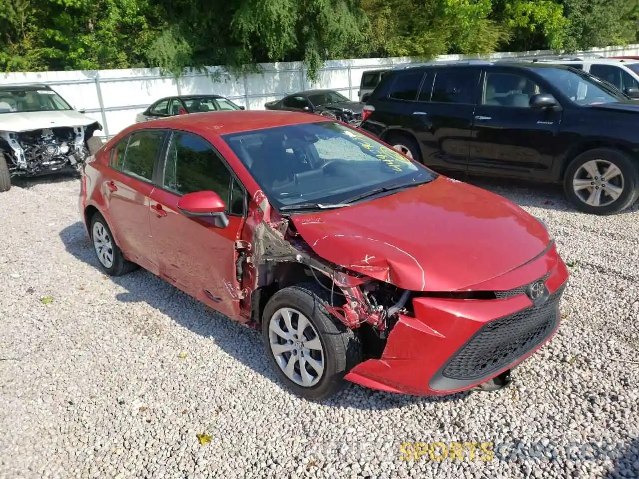 1 Photograph of a damaged car 5YFEPRAE2LP074921 TOYOTA COROLLA 2020