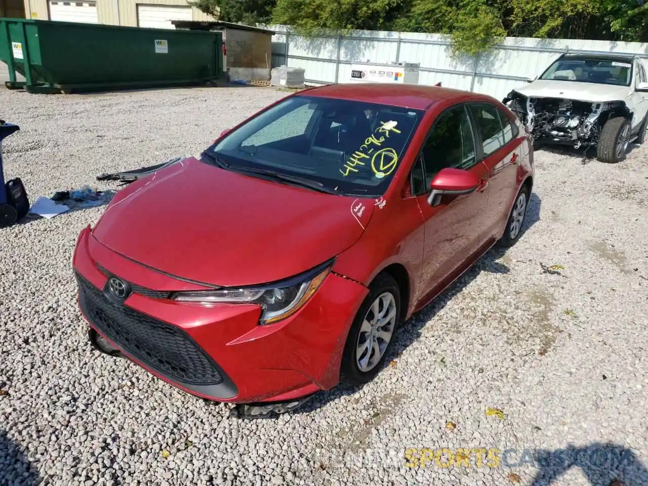 2 Photograph of a damaged car 5YFEPRAE2LP074921 TOYOTA COROLLA 2020