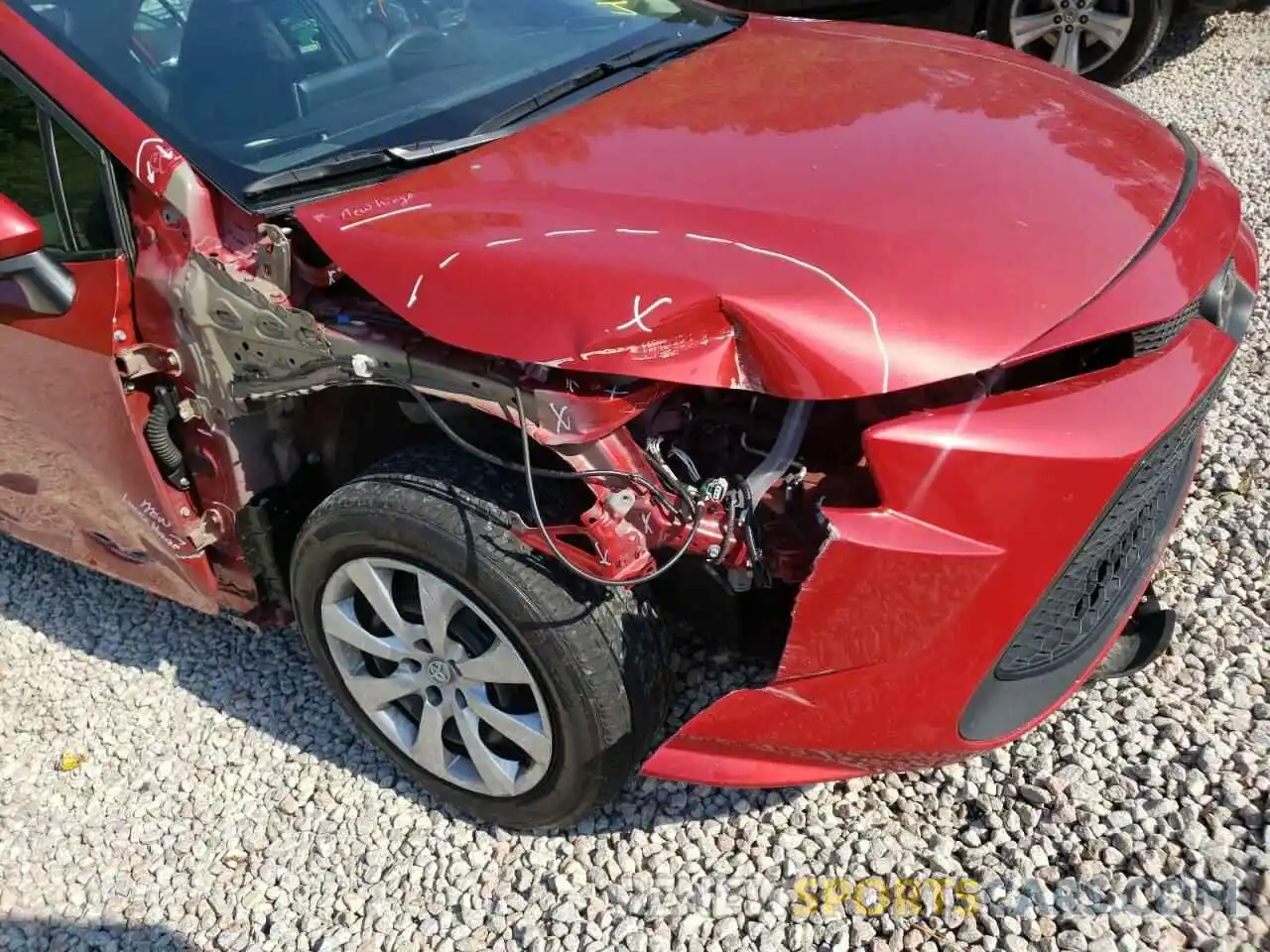 9 Photograph of a damaged car 5YFEPRAE2LP074921 TOYOTA COROLLA 2020