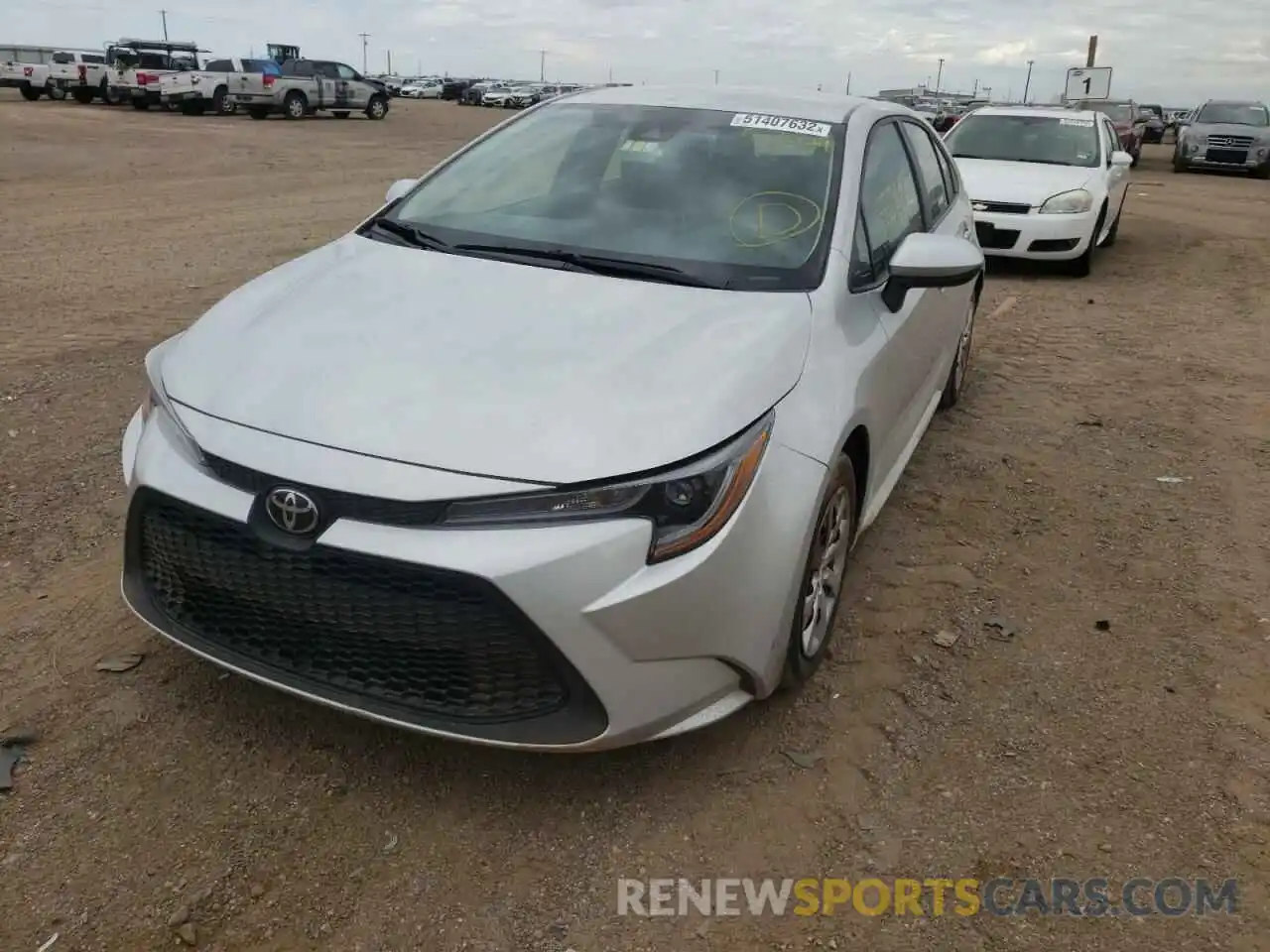 2 Photograph of a damaged car 5YFEPRAE2LP075129 TOYOTA COROLLA 2020