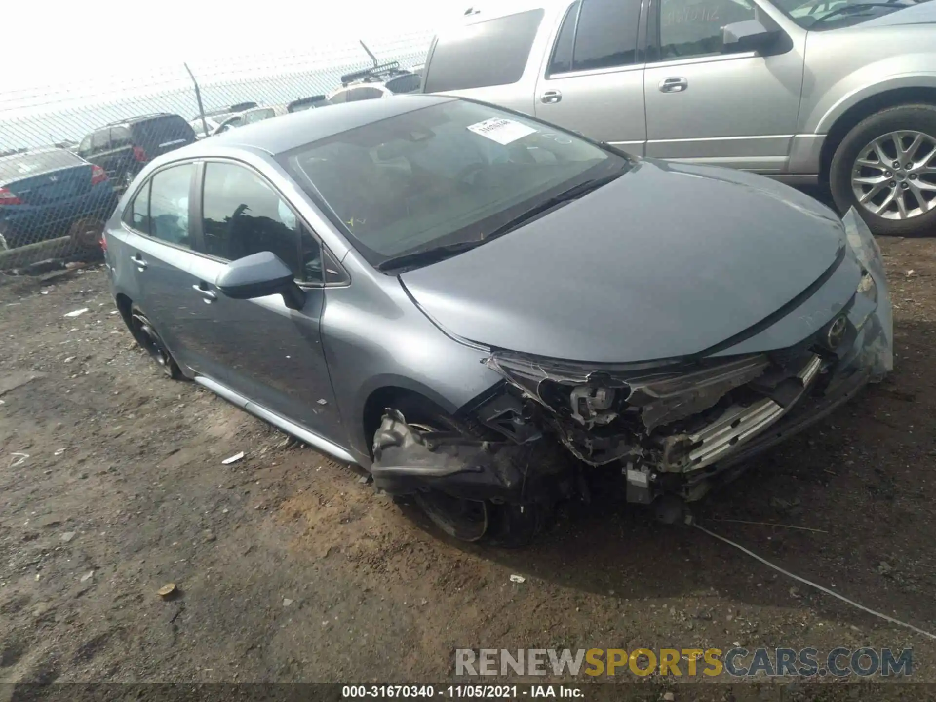 1 Photograph of a damaged car 5YFEPRAE2LP075535 TOYOTA COROLLA 2020