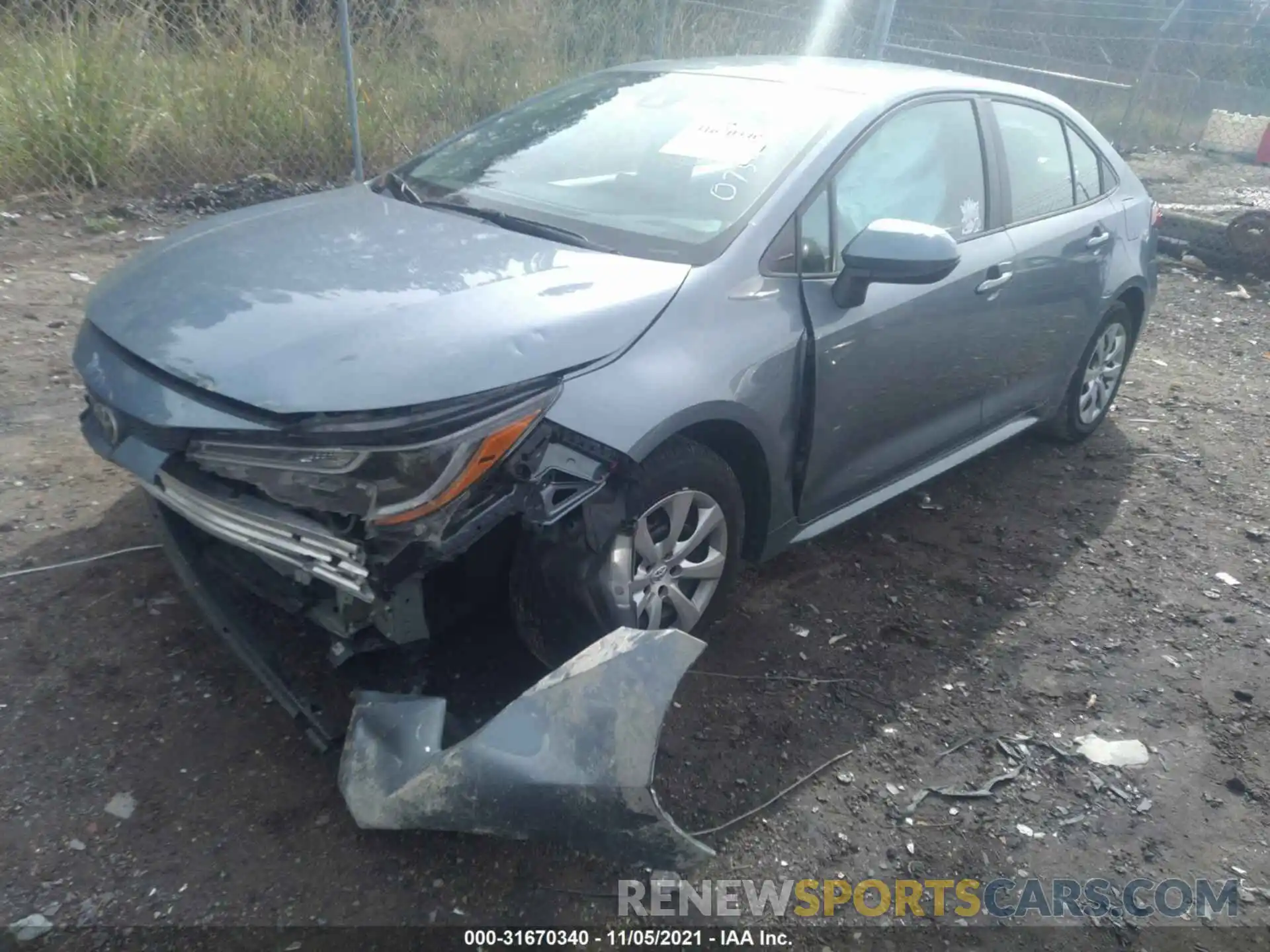 2 Photograph of a damaged car 5YFEPRAE2LP075535 TOYOTA COROLLA 2020