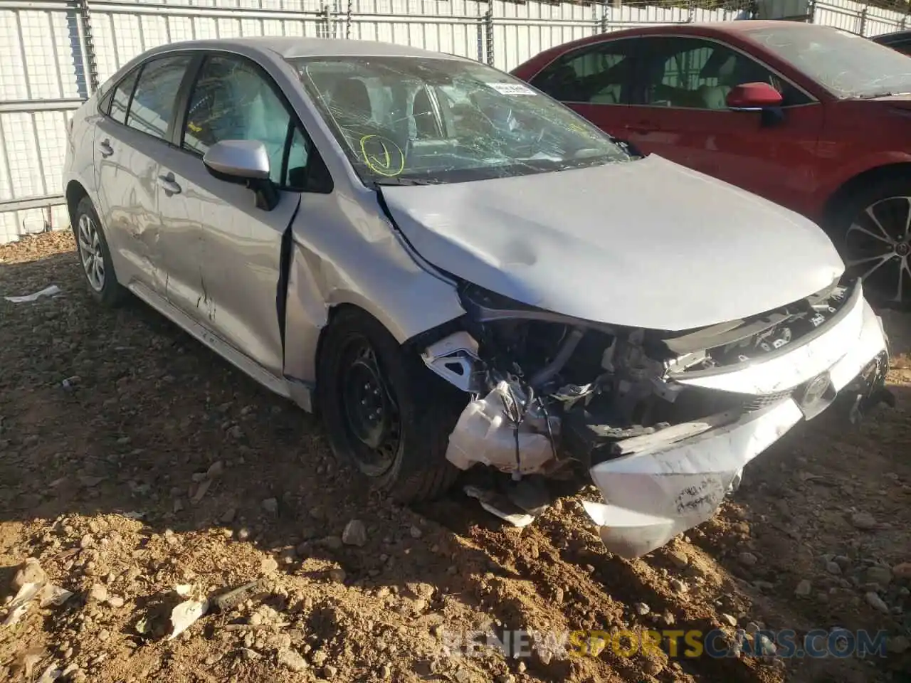 1 Photograph of a damaged car 5YFEPRAE2LP075874 TOYOTA COROLLA 2020