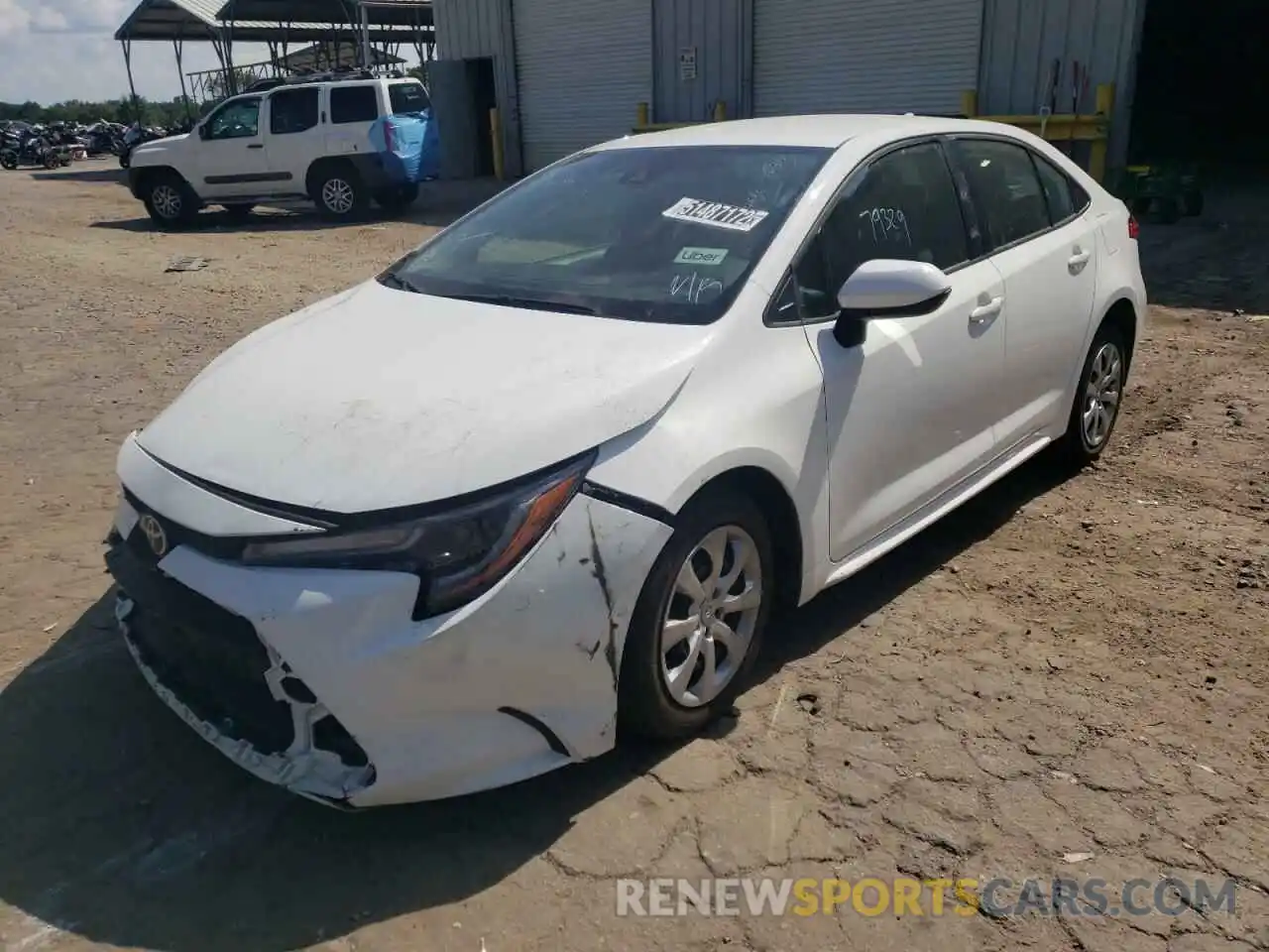 2 Photograph of a damaged car 5YFEPRAE2LP076197 TOYOTA COROLLA 2020