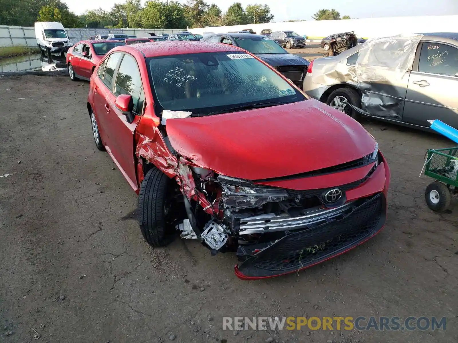 1 Photograph of a damaged car 5YFEPRAE2LP077947 TOYOTA COROLLA 2020