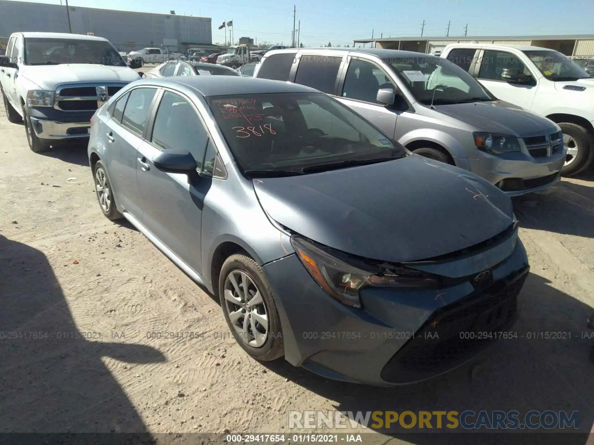 1 Photograph of a damaged car 5YFEPRAE2LP078449 TOYOTA COROLLA 2020