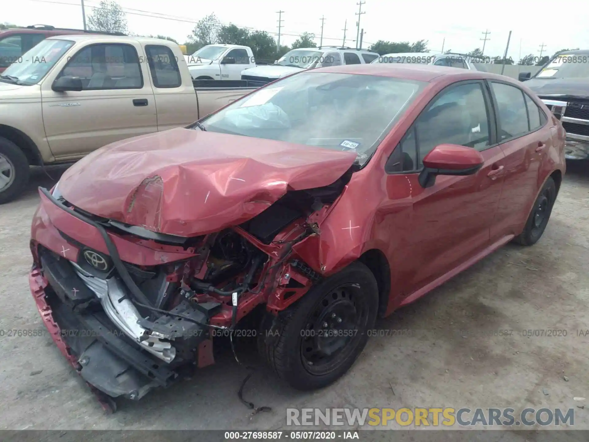 2 Photograph of a damaged car 5YFEPRAE2LP079861 TOYOTA COROLLA 2020