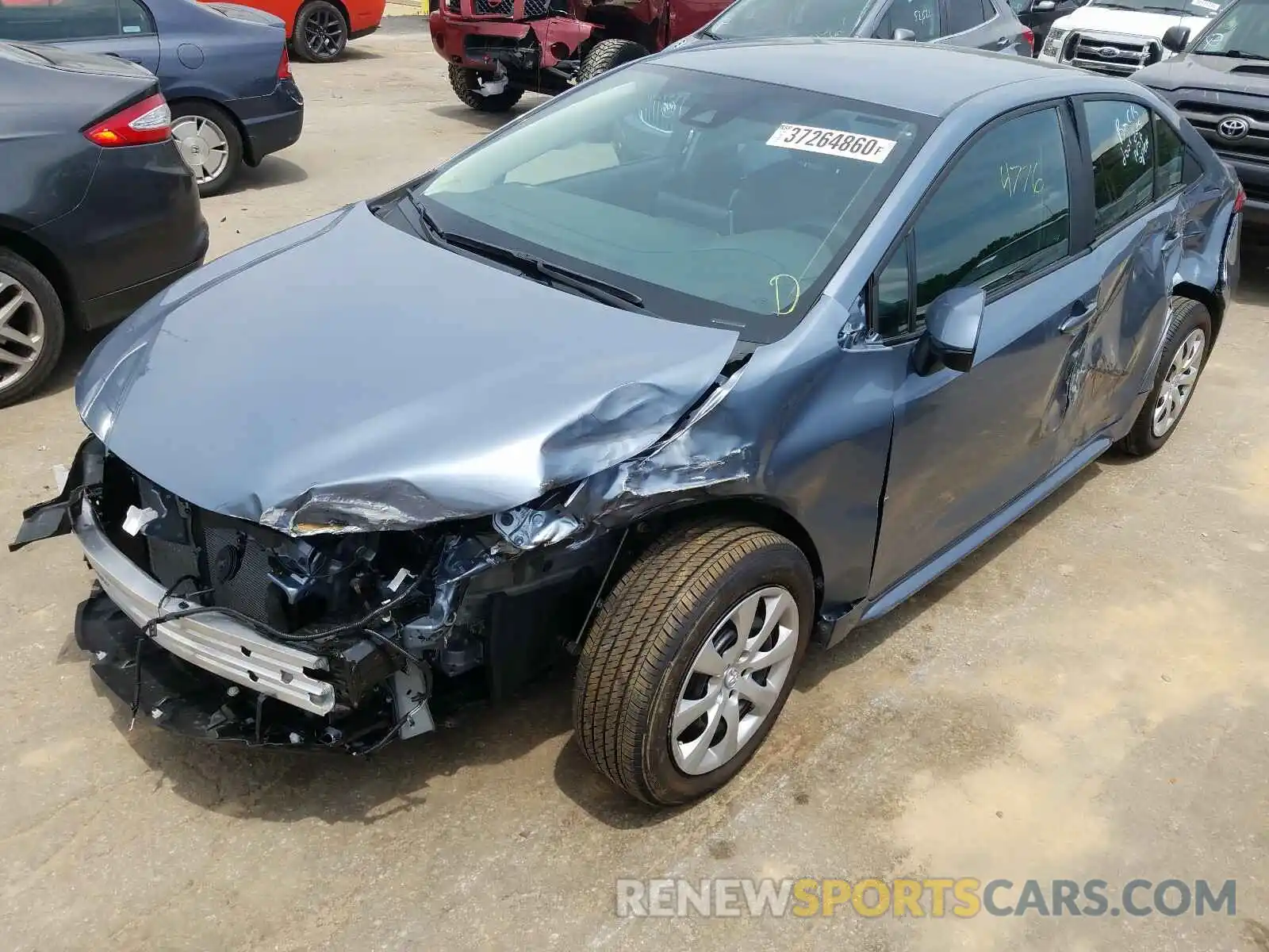 2 Photograph of a damaged car 5YFEPRAE2LP081903 TOYOTA COROLLA 2020