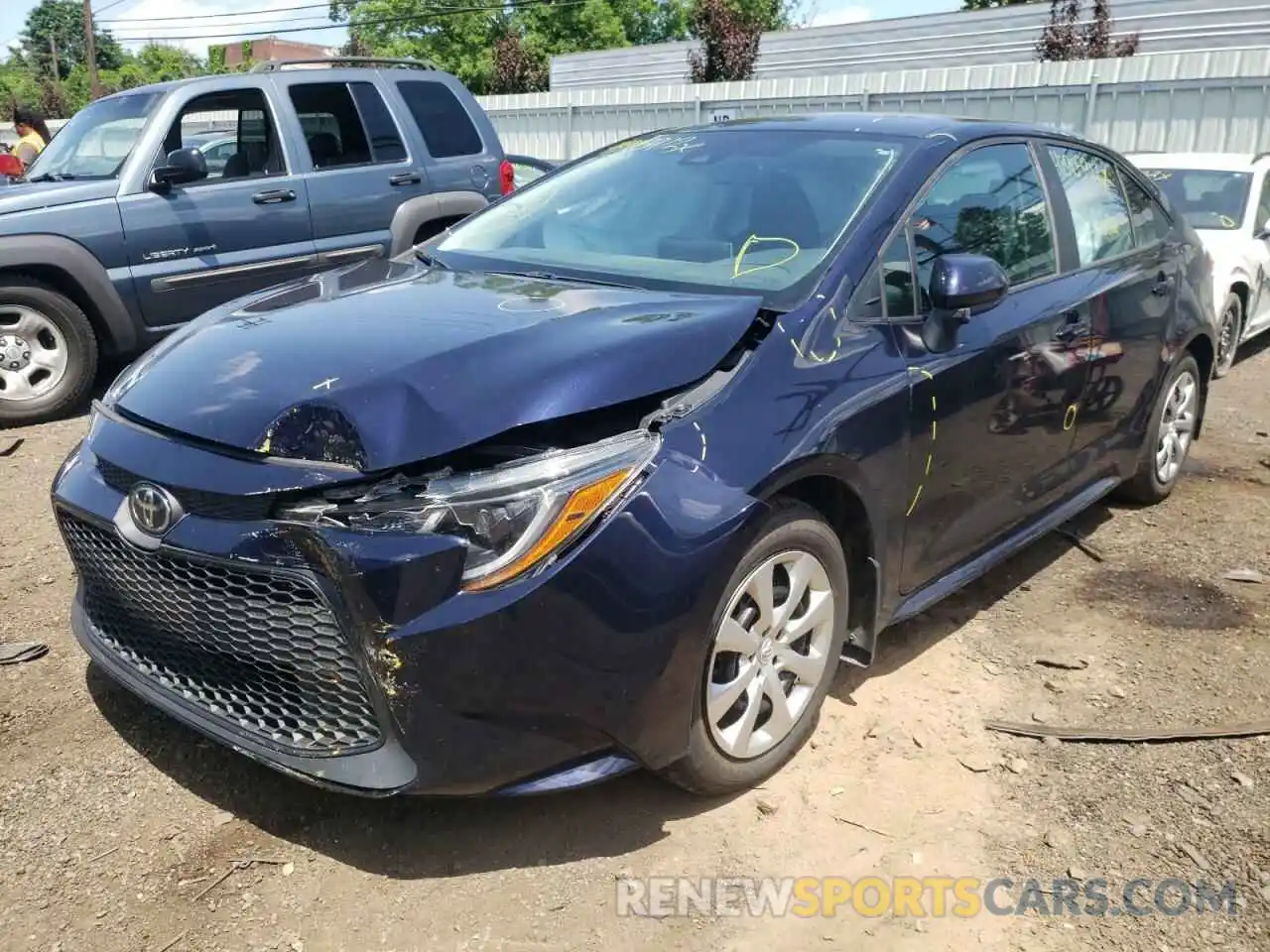 2 Photograph of a damaged car 5YFEPRAE2LP083618 TOYOTA COROLLA 2020