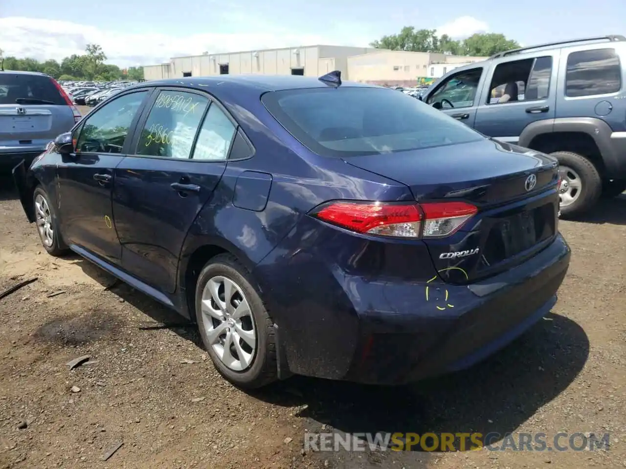 3 Photograph of a damaged car 5YFEPRAE2LP083618 TOYOTA COROLLA 2020