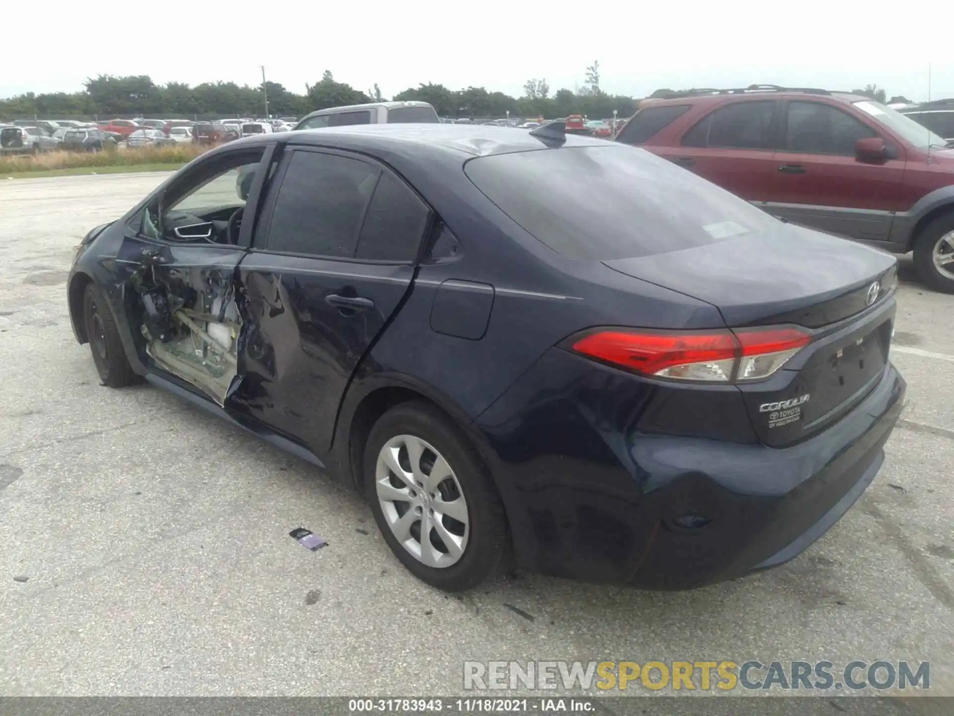 3 Photograph of a damaged car 5YFEPRAE2LP083991 TOYOTA COROLLA 2020