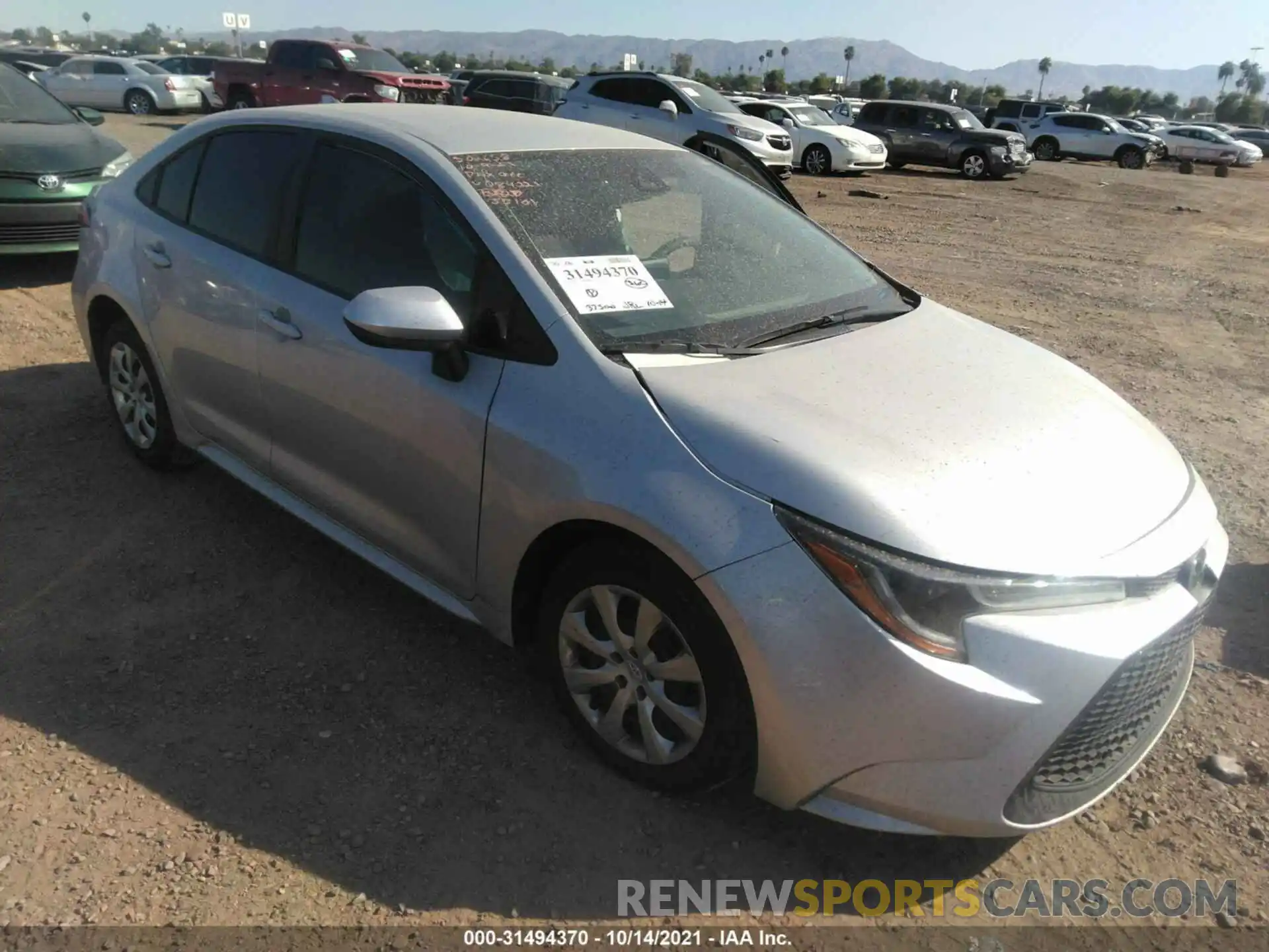 1 Photograph of a damaged car 5YFEPRAE2LP084221 TOYOTA COROLLA 2020