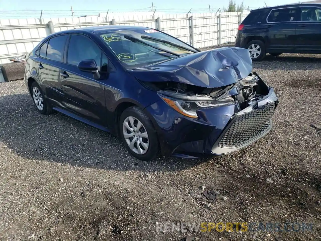 1 Photograph of a damaged car 5YFEPRAE2LP085529 TOYOTA COROLLA 2020