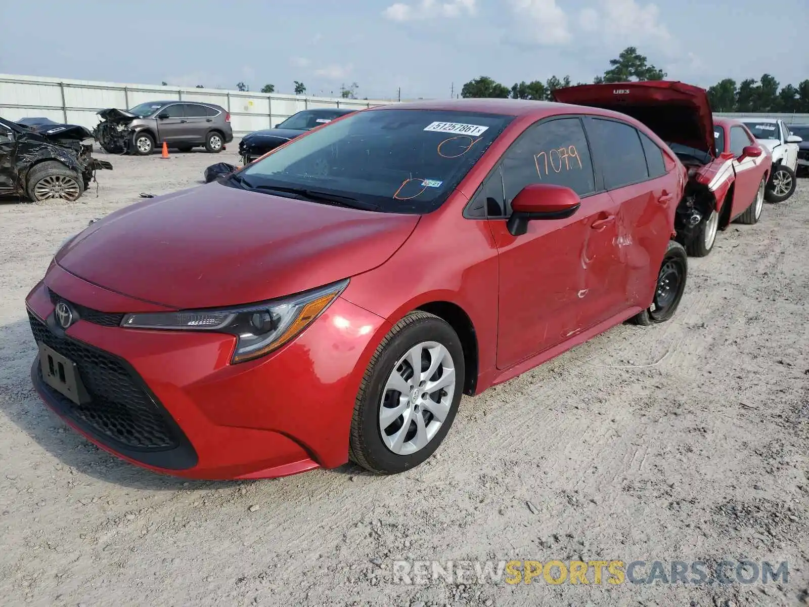 2 Photograph of a damaged car 5YFEPRAE2LP087426 TOYOTA COROLLA 2020