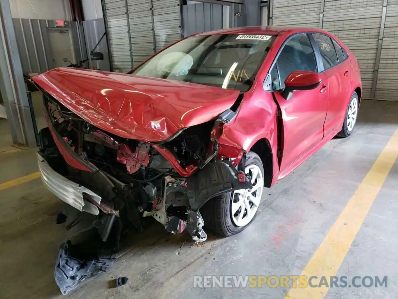 2 Photograph of a damaged car 5YFEPRAE2LP087748 TOYOTA COROLLA 2020