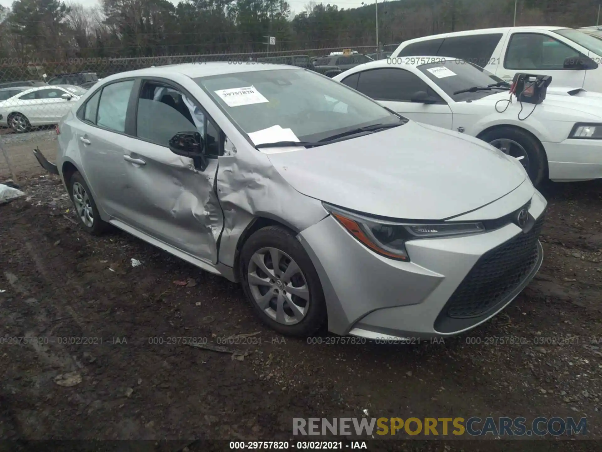 1 Photograph of a damaged car 5YFEPRAE2LP088513 TOYOTA COROLLA 2020